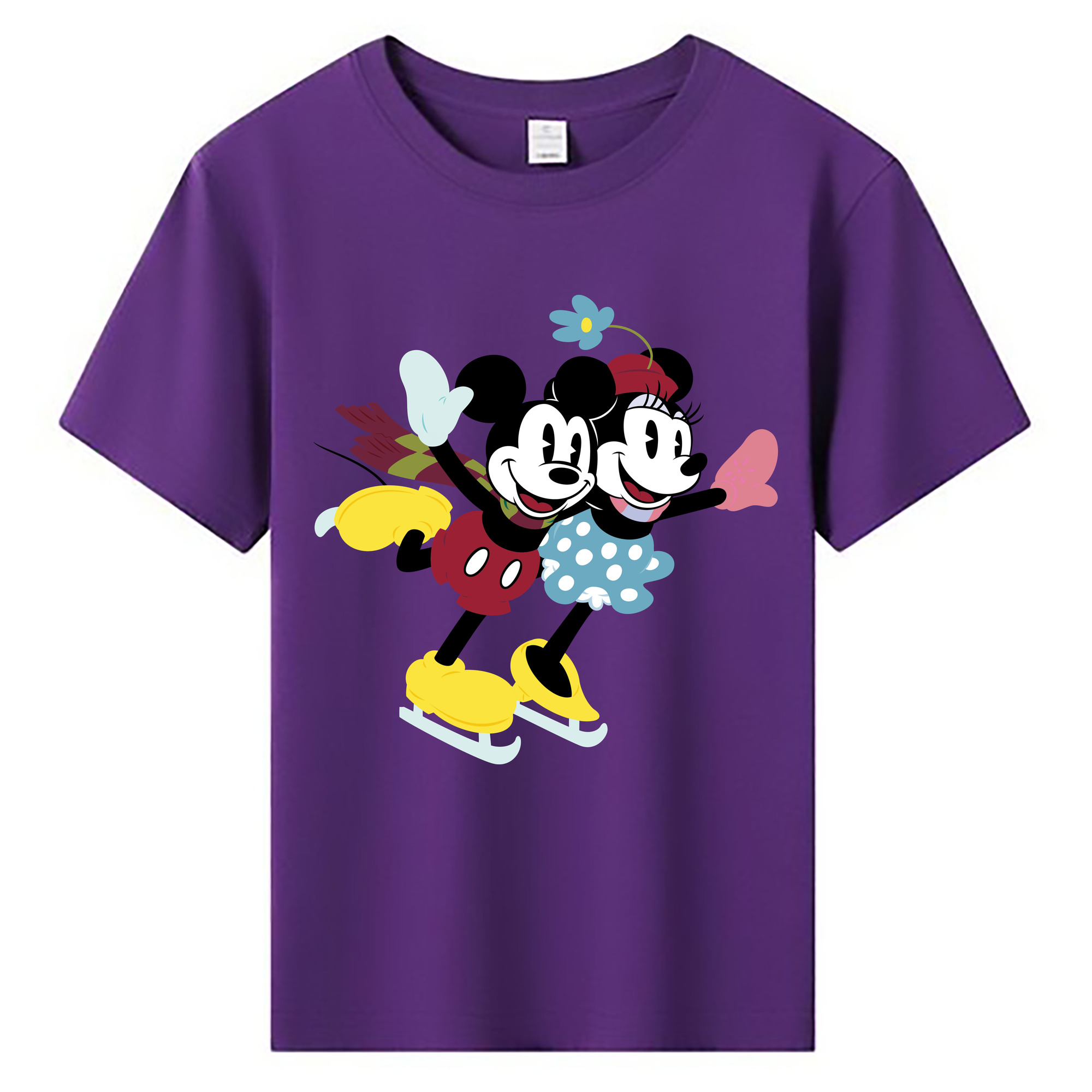 ミッキーマウス Mickey Mouse 綿100％キッズTシャツ（フロントプリント）