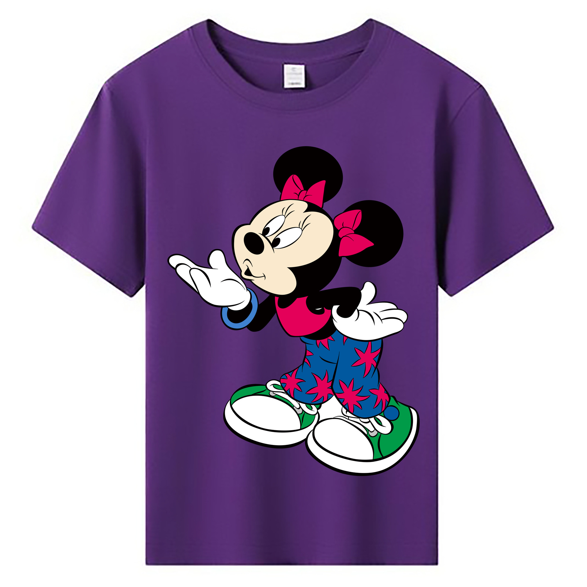 ミッキーマウス Mickey Mouse 綿100％キッズTシャツ（フロントプリント）