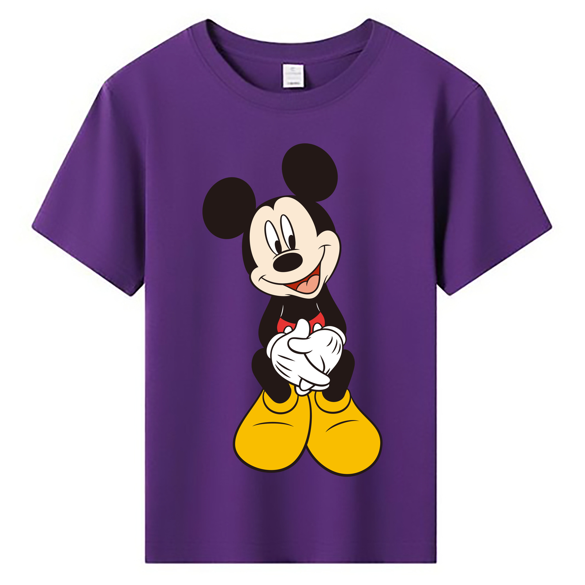 ミッキーマウス Mickey Mouse 綿100％キッズTシャツ（フロントプリント）