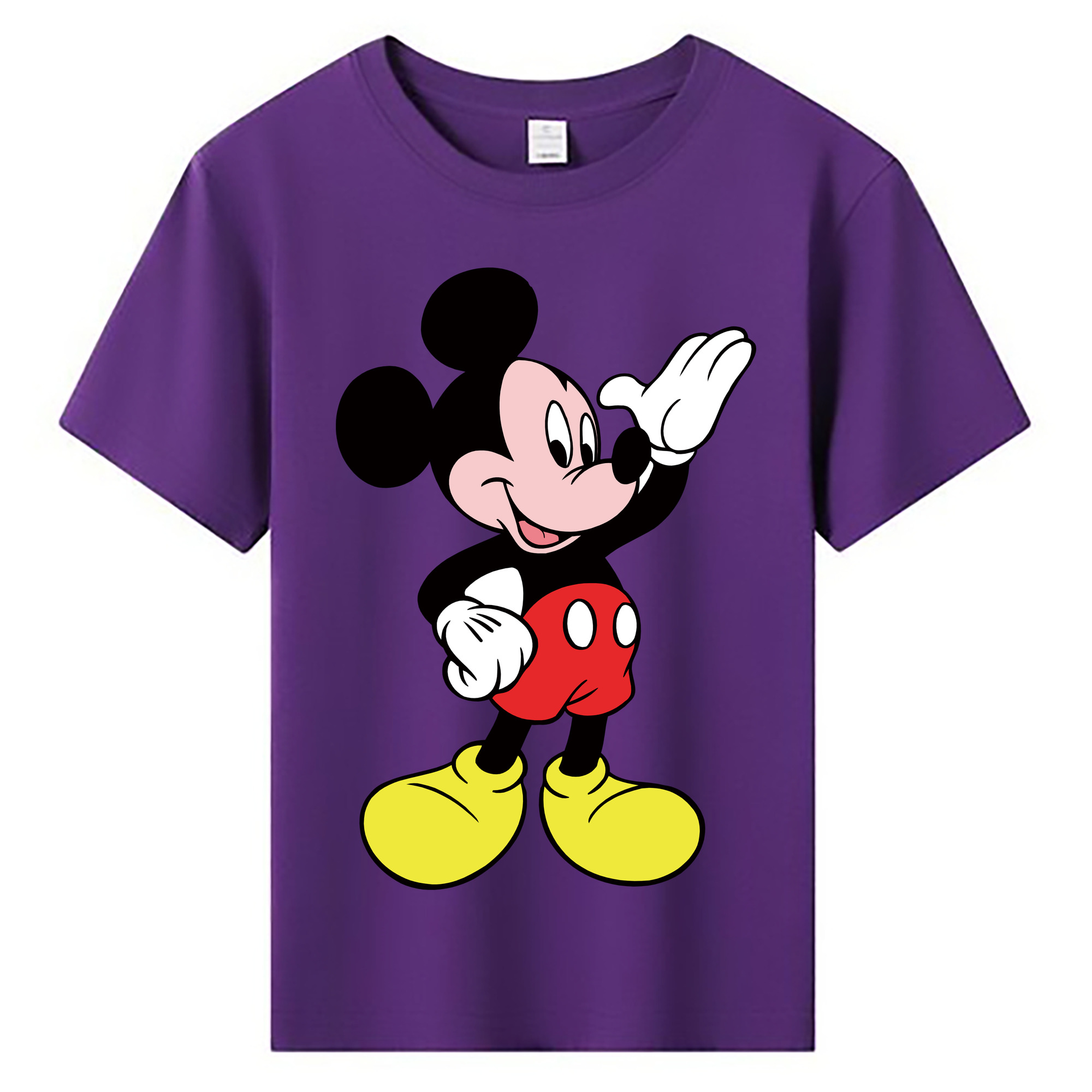 ミッキーマウス Mickey Mouse 綿100％キッズTシャツ（フロントプリント）
