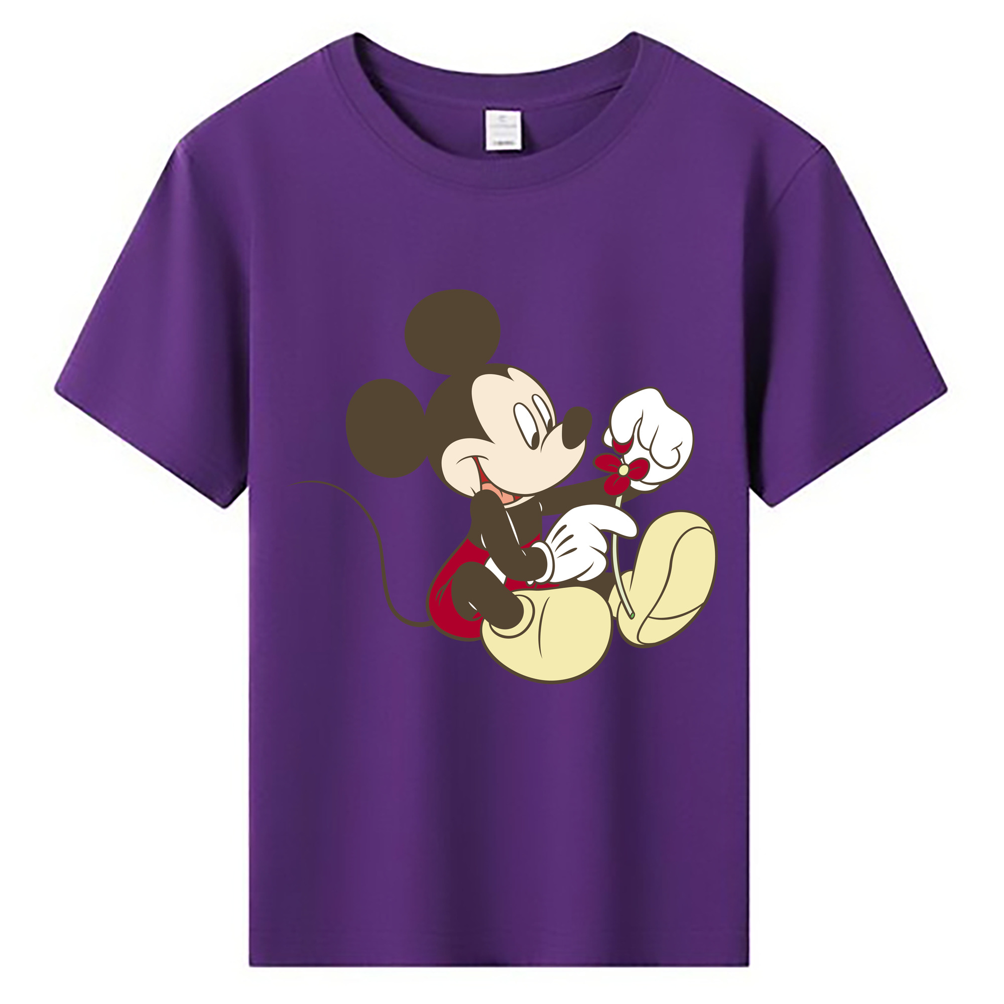 ミッキーマウス Mickey Mouse 綿100％キッズTシャツ（フロントプリント）