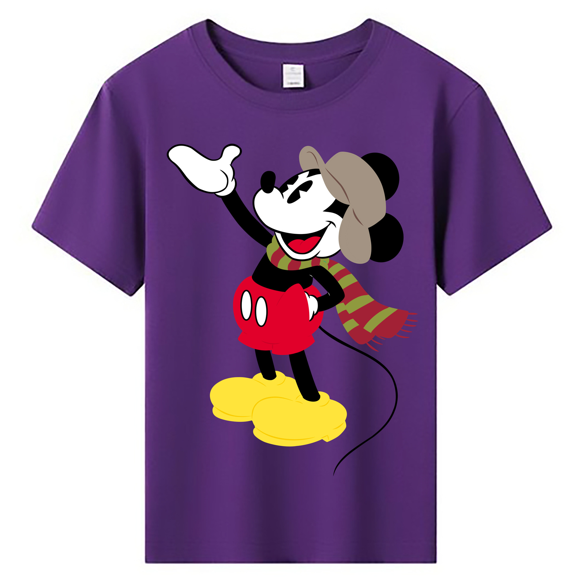 ミッキーマウス Mickey Mouse 綿100％キッズTシャツ（フロントプリント）