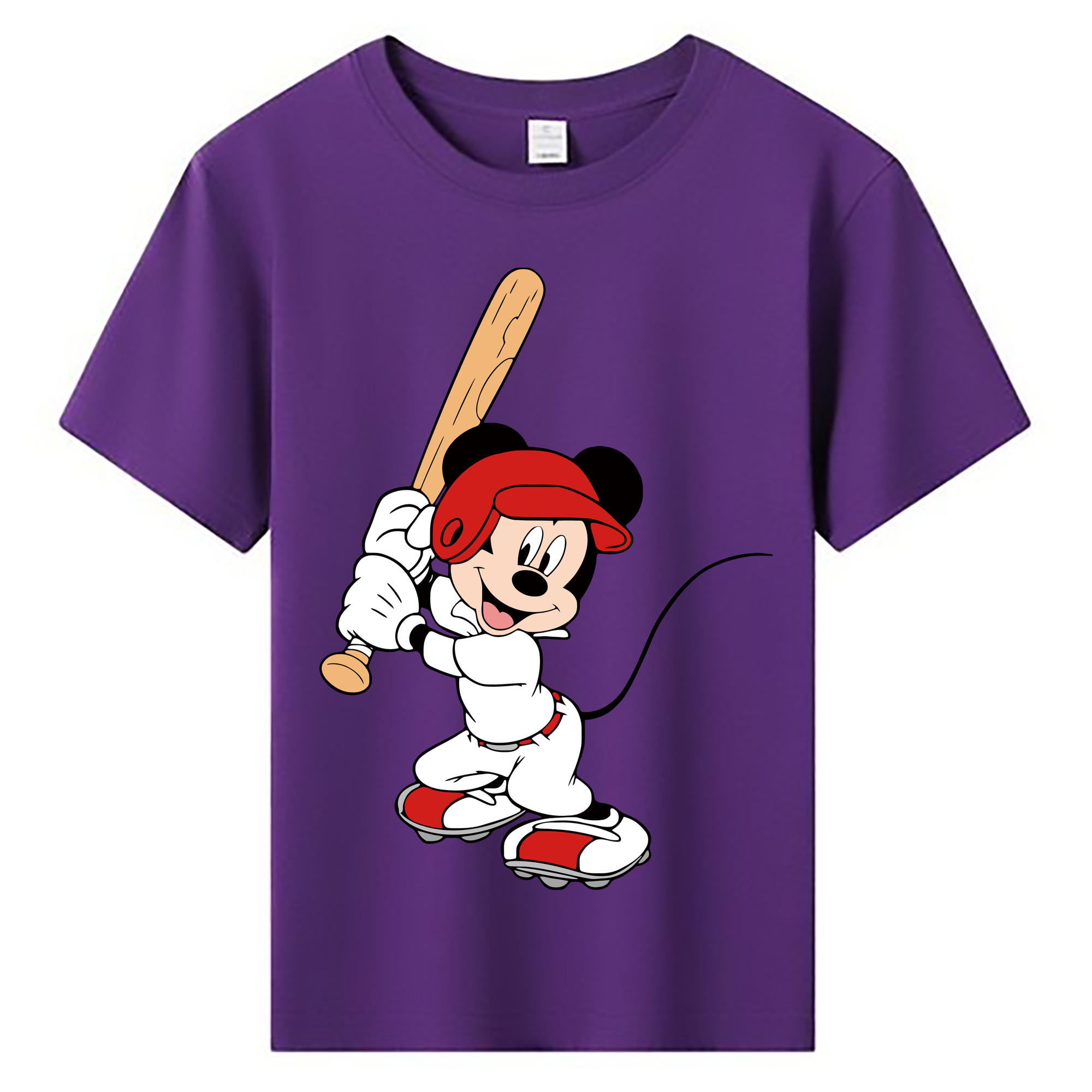 ミッキーマウス Mickey Mouse 綿100％キッズTシャツ（フロントプリント）