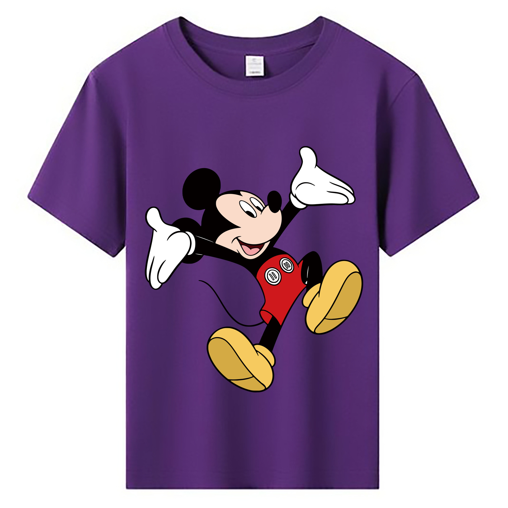 ミッキーマウス Mickey Mouse 綿100％キッズTシャツ（フロントプリント）