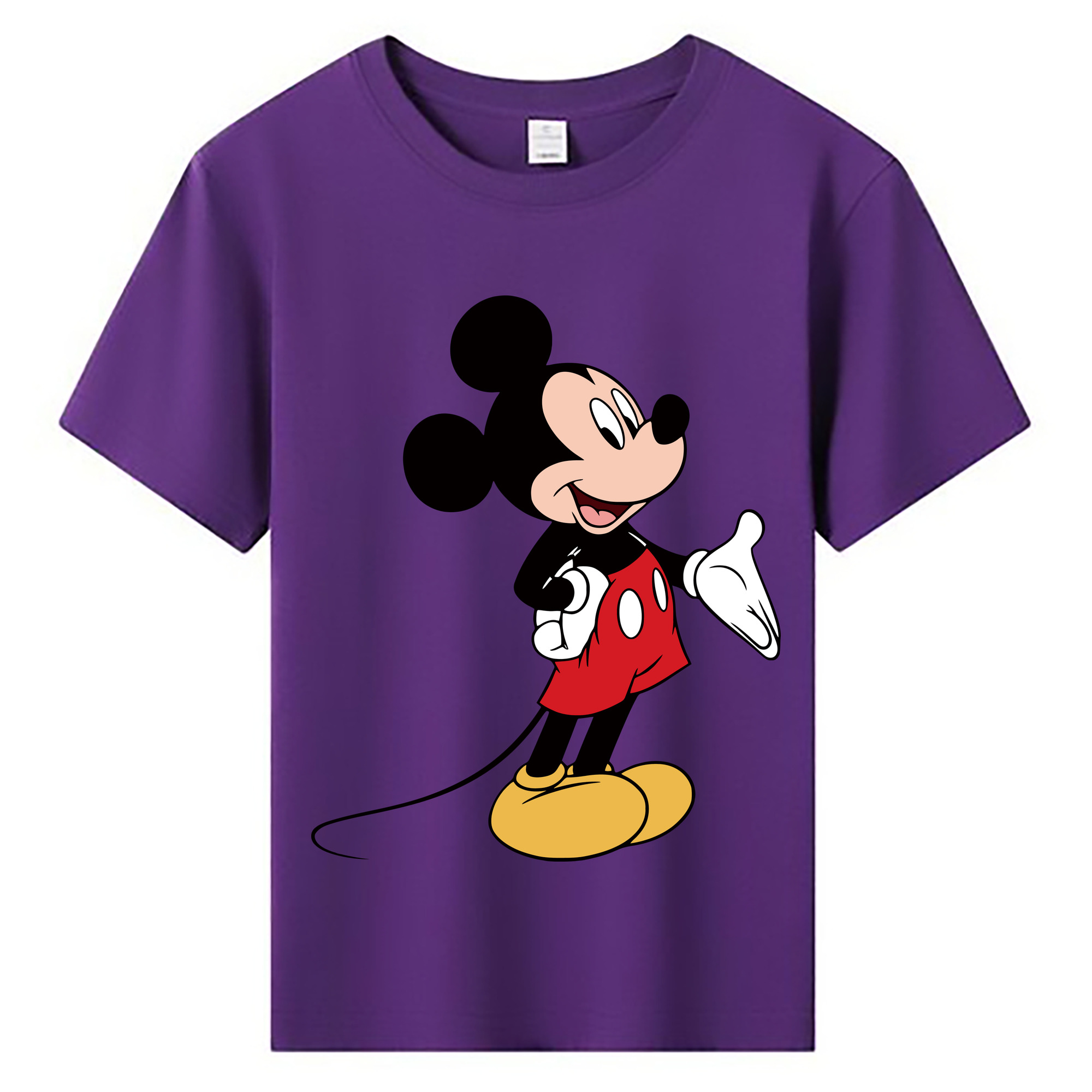 ミッキーマウス Mickey Mouse 綿100％キッズTシャツ（フロントプリント）