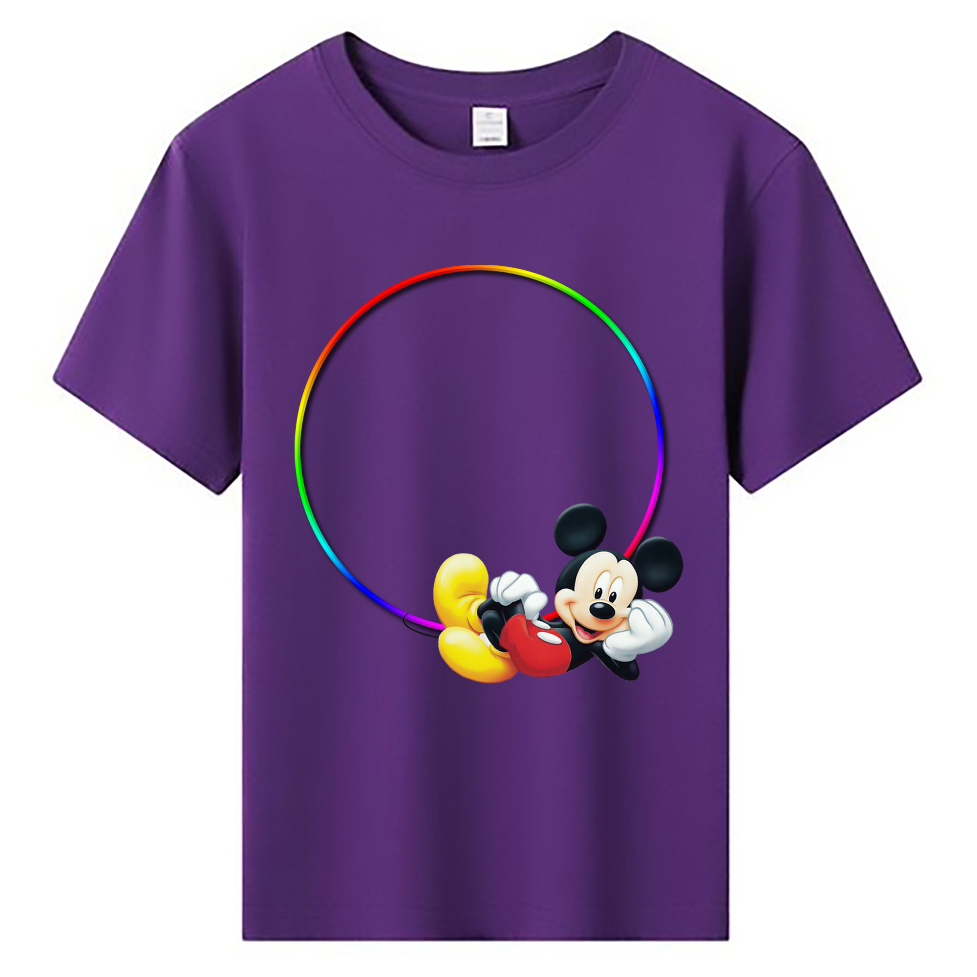 ミッキーマウス Mickey Mouse 綿100％キッズTシャツ（フロントプリント）