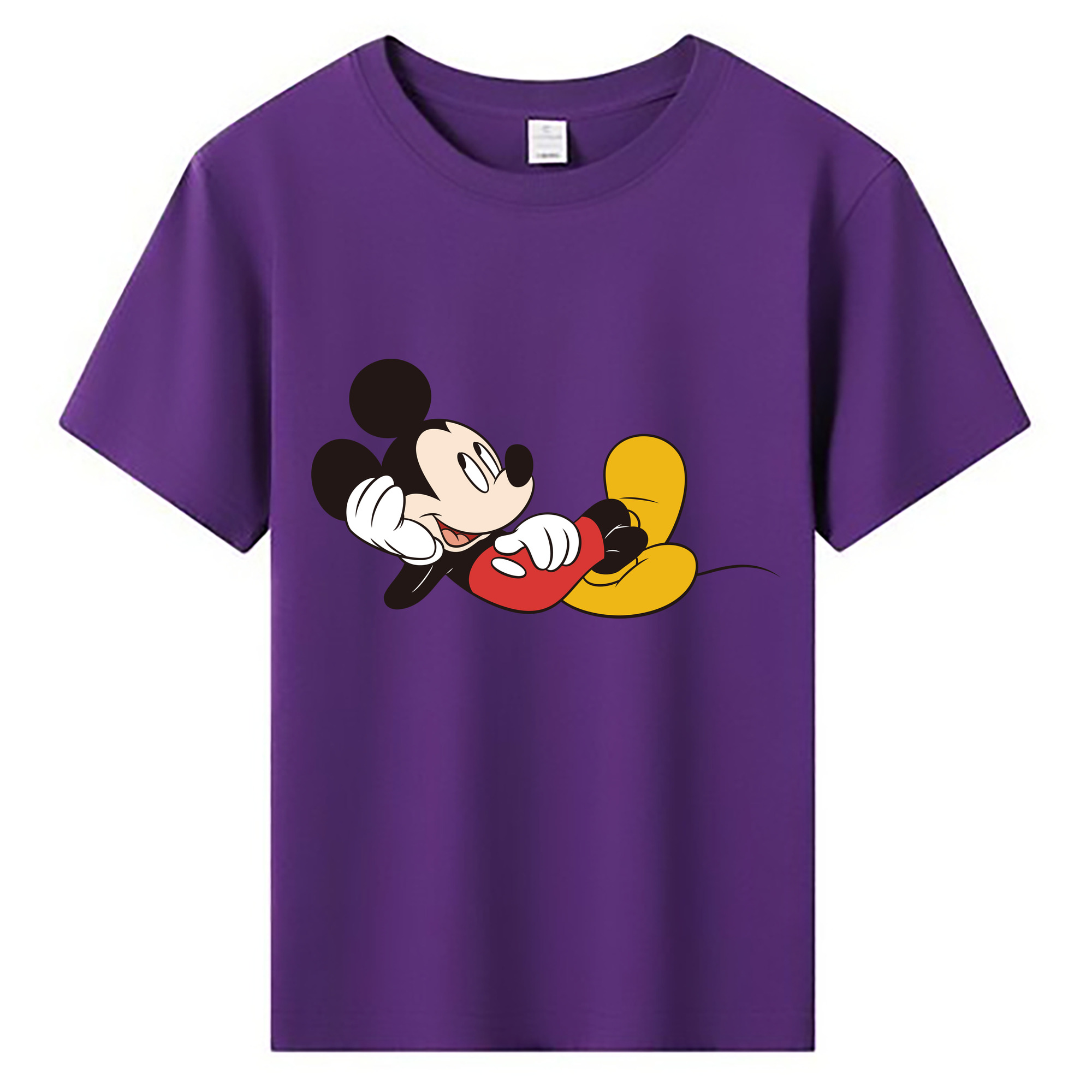 ミッキーマウス Mickey Mouse 綿100％キッズTシャツ（フロントプリント）
