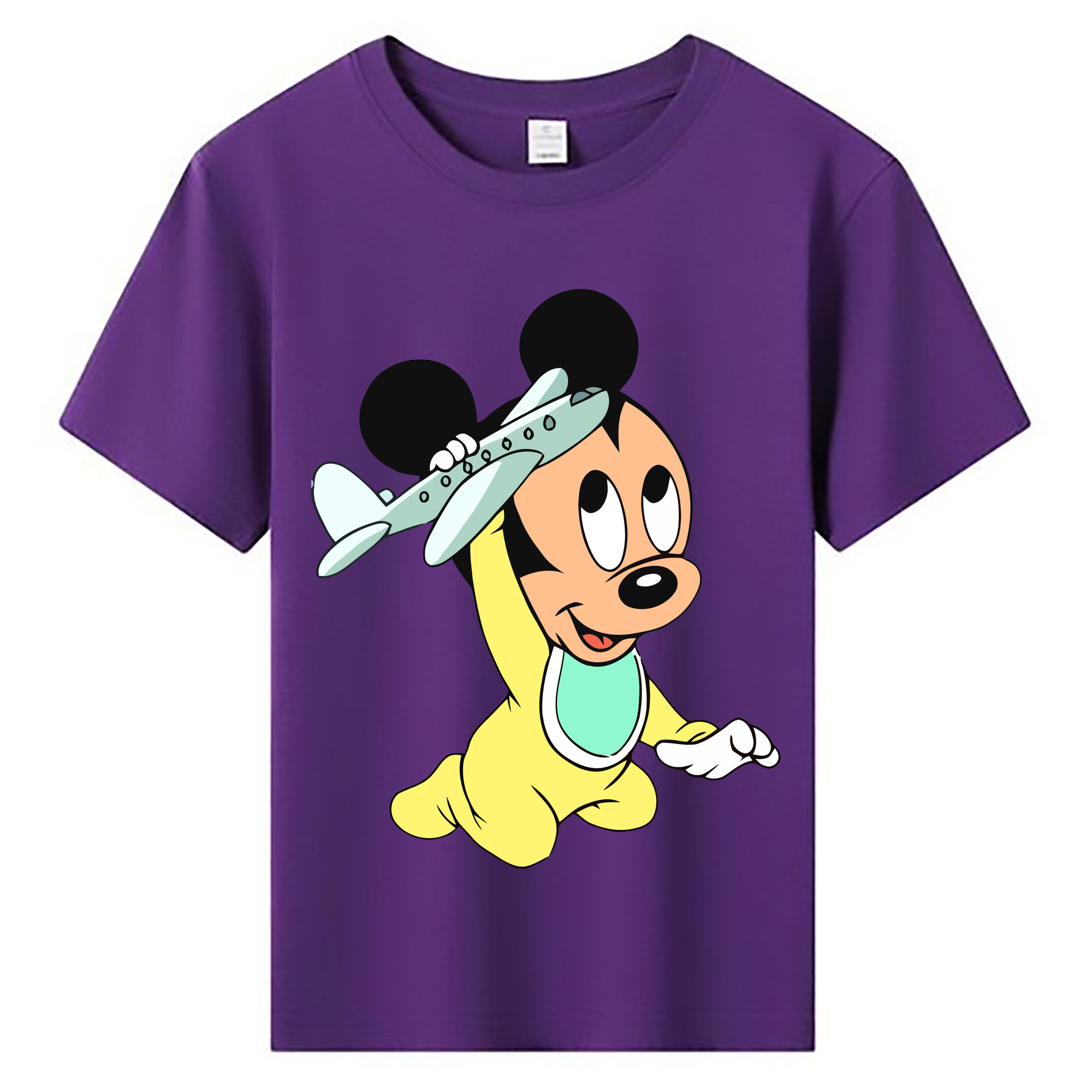 ミッキーマウス Mickey Mouse 綿100％キッズTシャツ（フロントプリント）