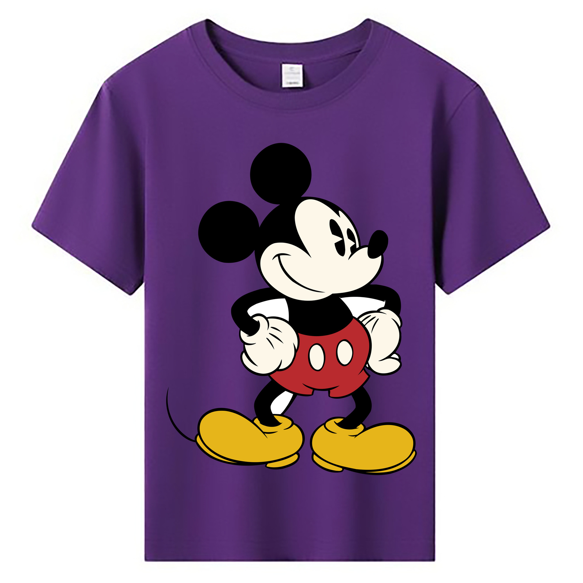 ミッキーマウス Mickey Mouse 綿100％キッズTシャツ（フロントプリント）