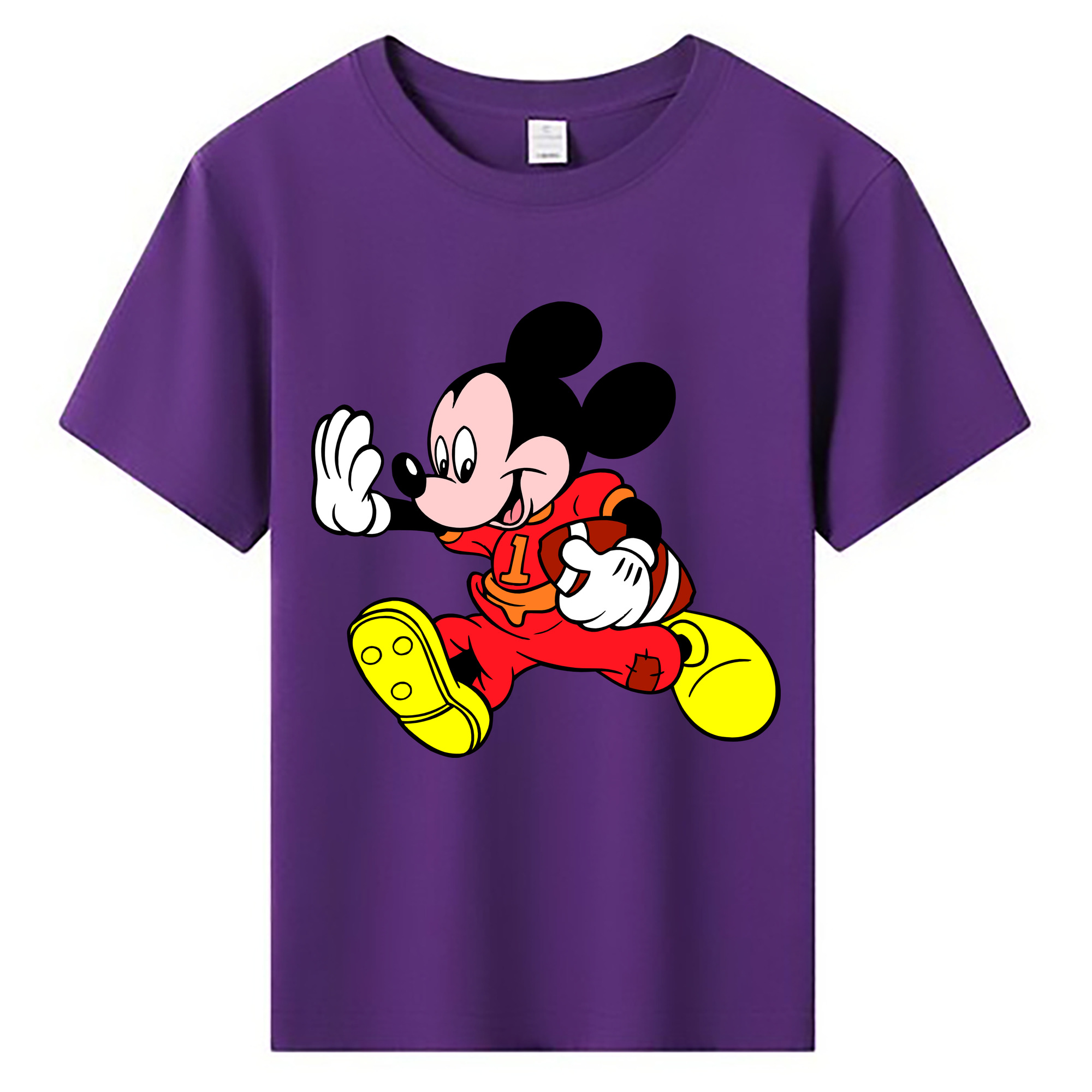 ミッキーマウス Mickey Mouse 綿100％キッズTシャツ（フロントプリント）