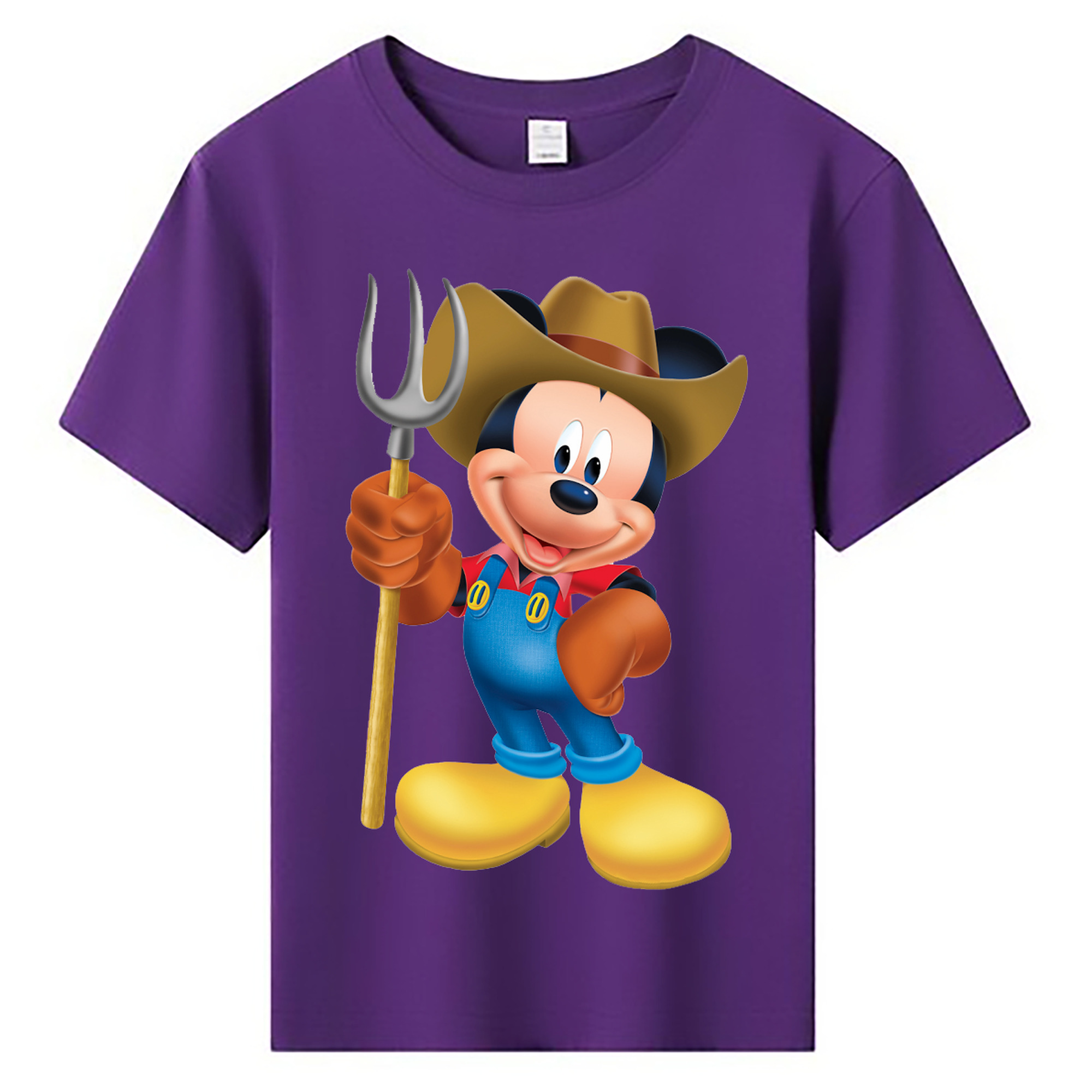ミッキーマウス Mickey Mouse 綿100％キッズTシャツ（フロントプリント）