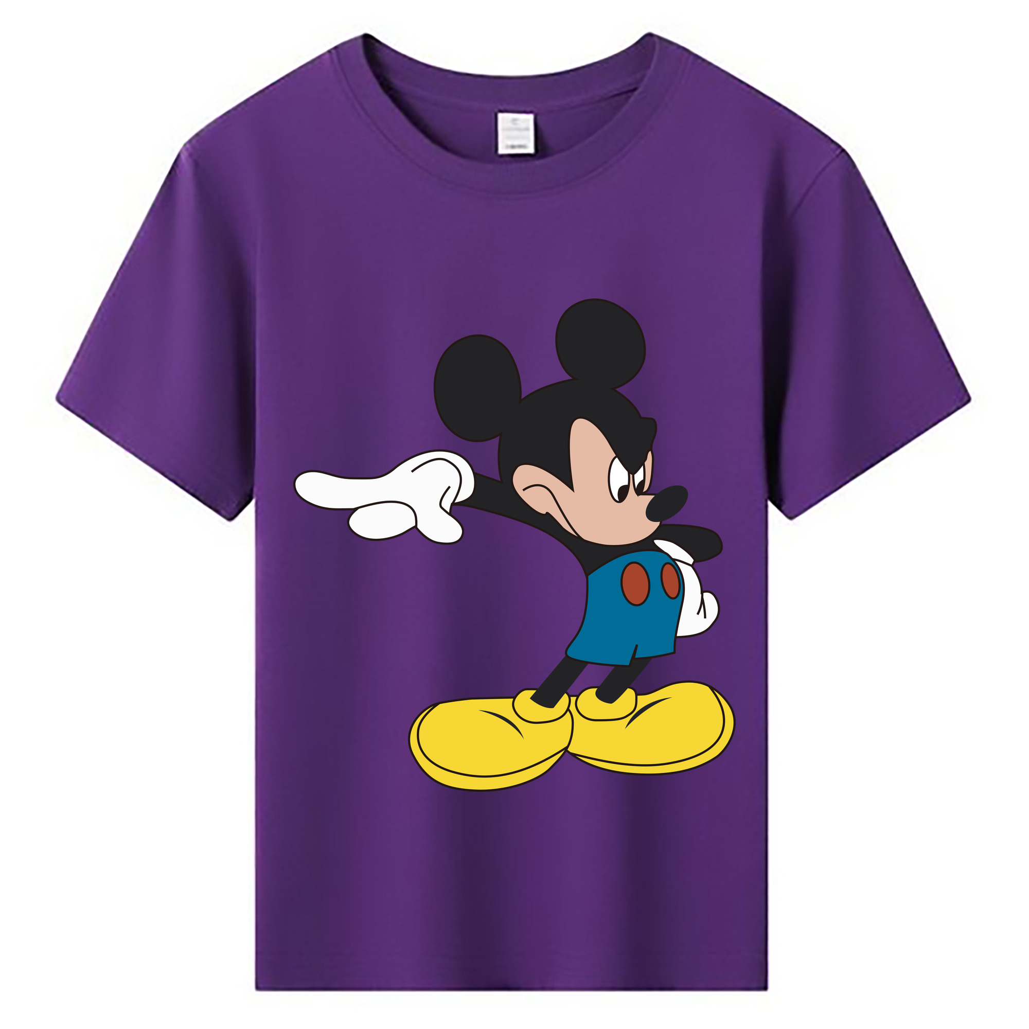 ミッキーマウス Mickey Mouse 綿100％キッズTシャツ（フロントプリント）