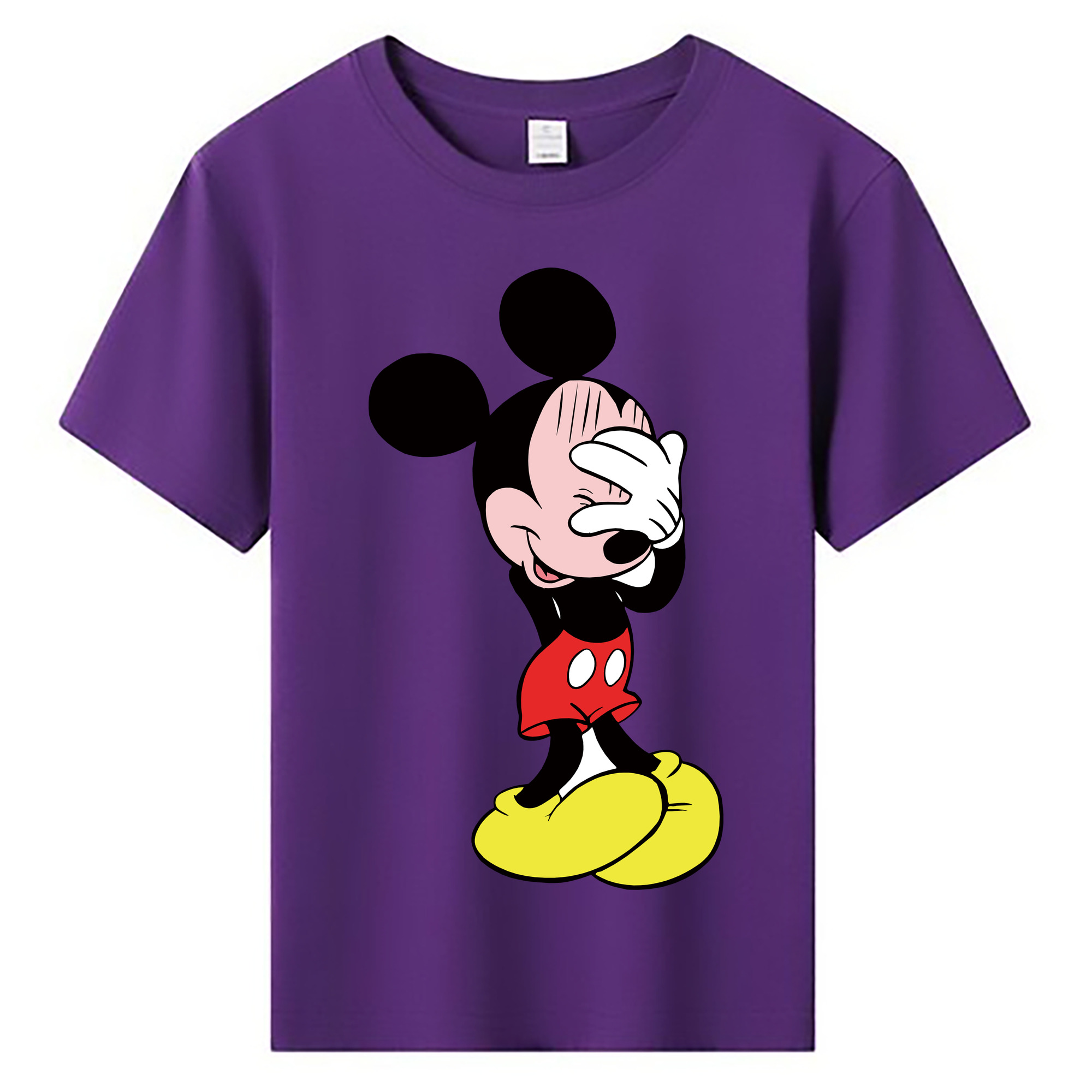 ミッキーマウス Mickey Mouse 綿100％キッズTシャツ（フロントプリント）