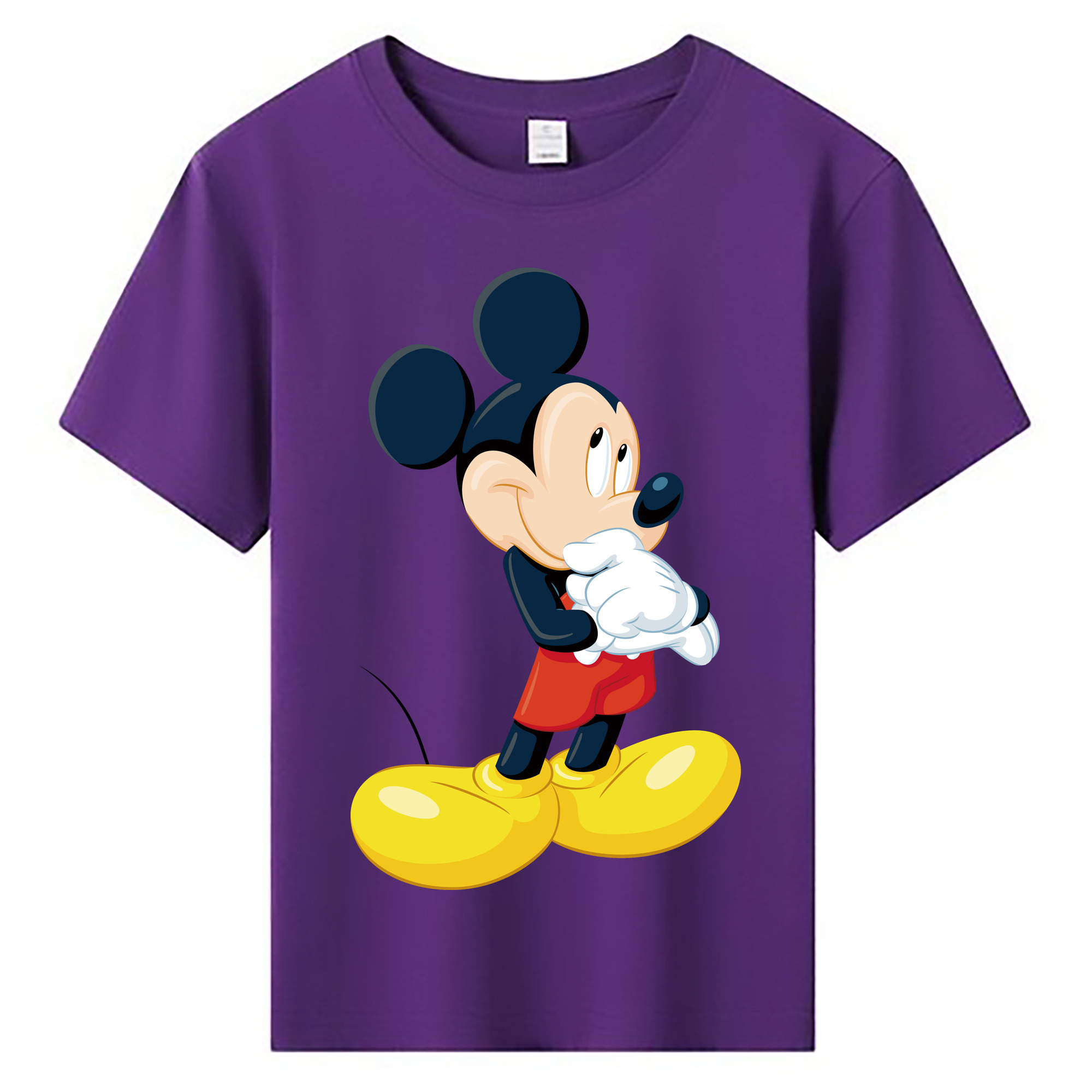 ミッキーマウス Mickey Mouse 綿100％キッズTシャツ（フロントプリント）