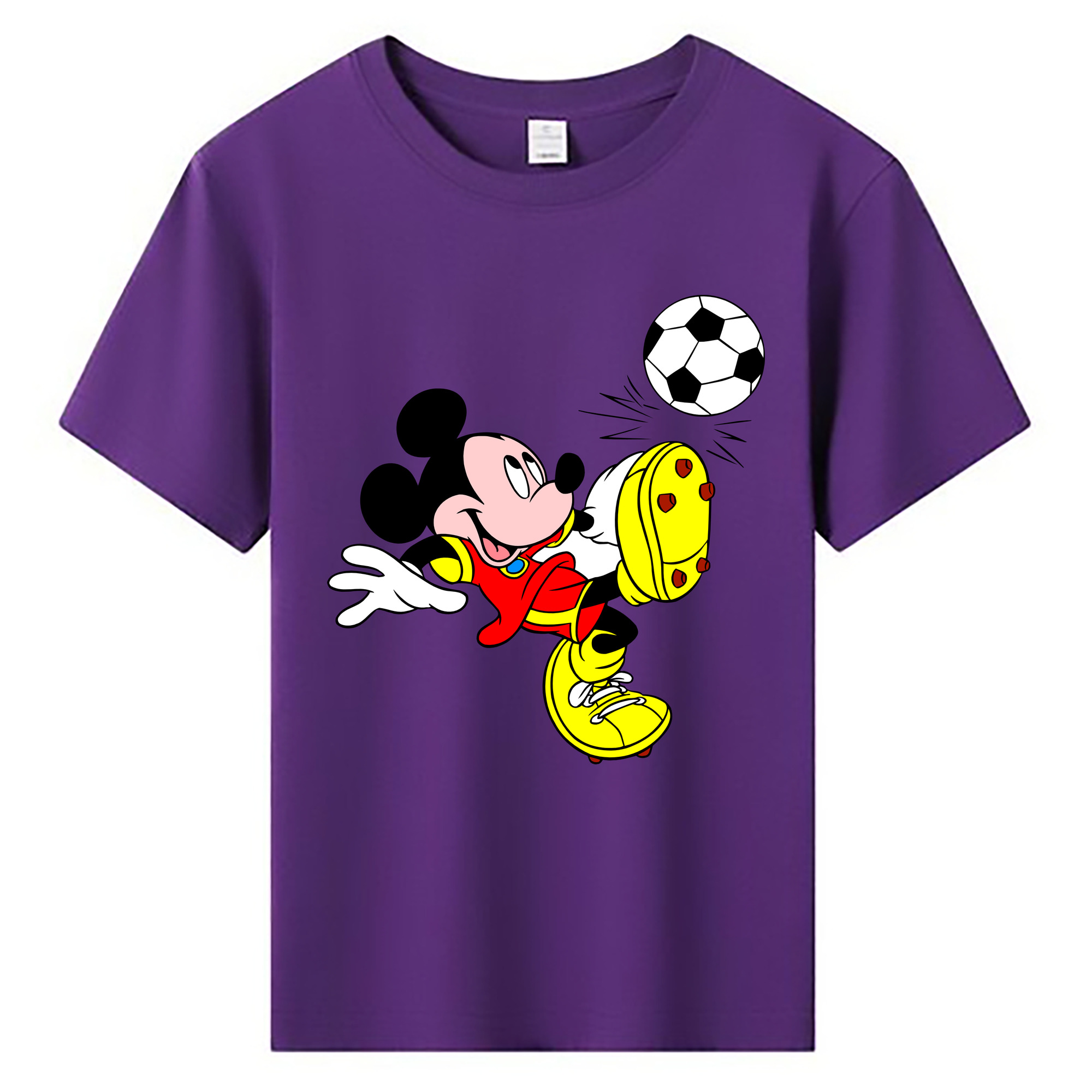 ミッキーマウス Mickey Mouse 綿100％キッズTシャツ（フロントプリント）