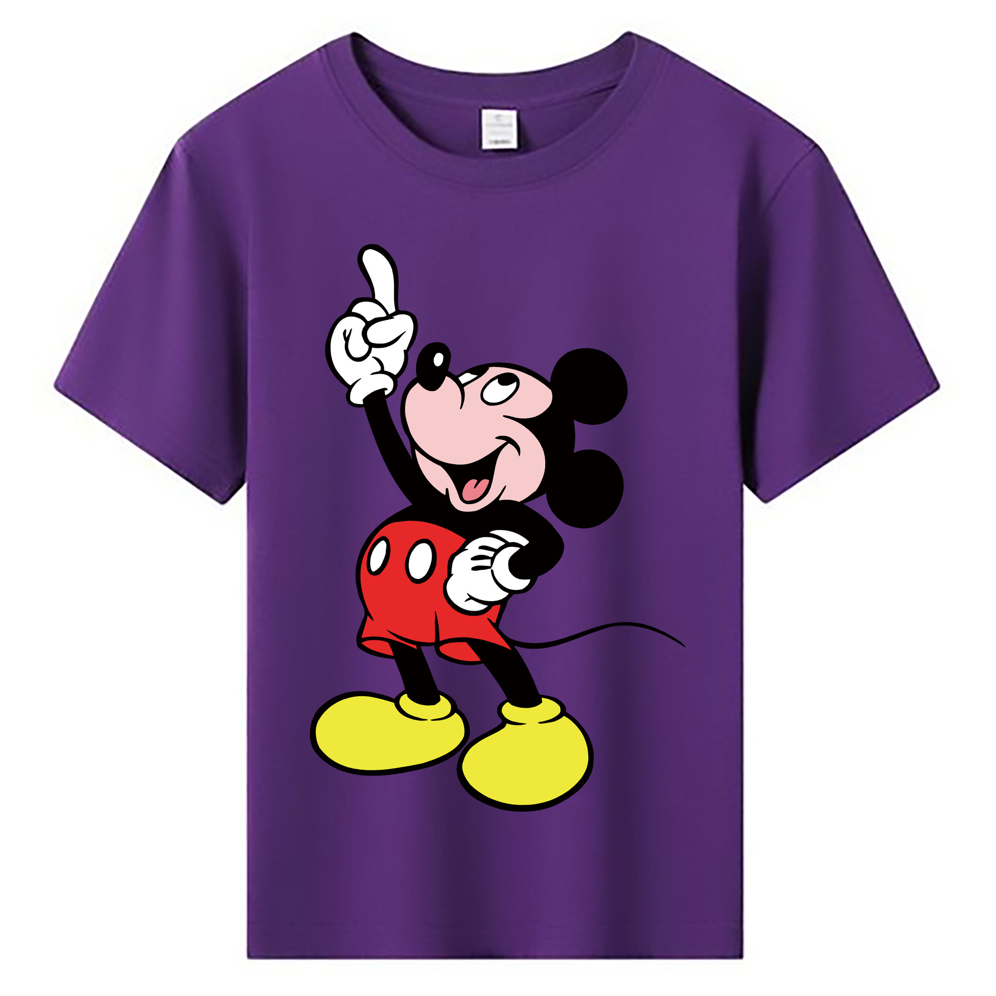 ミッキーマウス Mickey Mouse 綿100％キッズTシャツ（フロントプリント）