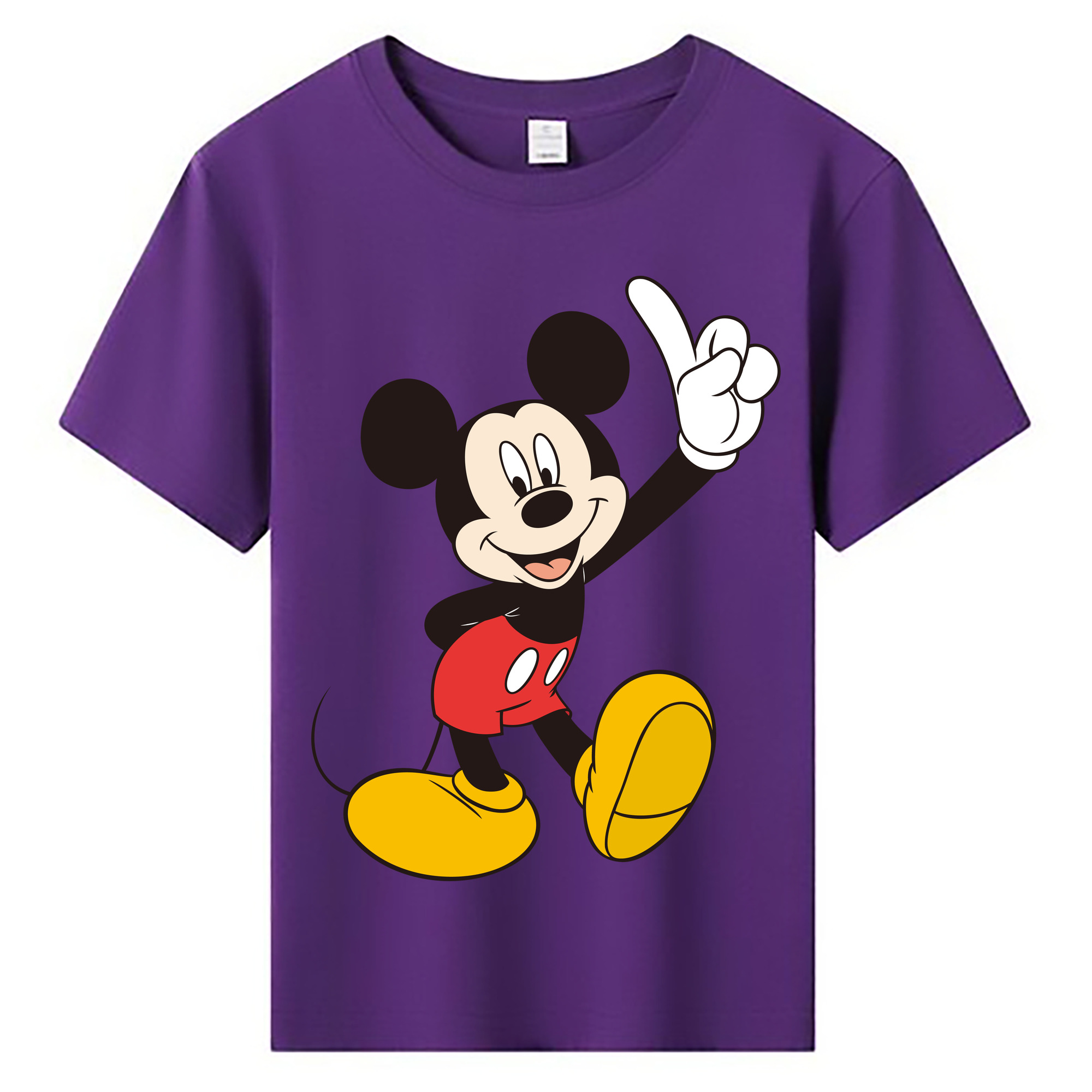 ミッキーマウス Mickey Mouse 綿100％キッズTシャツ（フロントプリント）