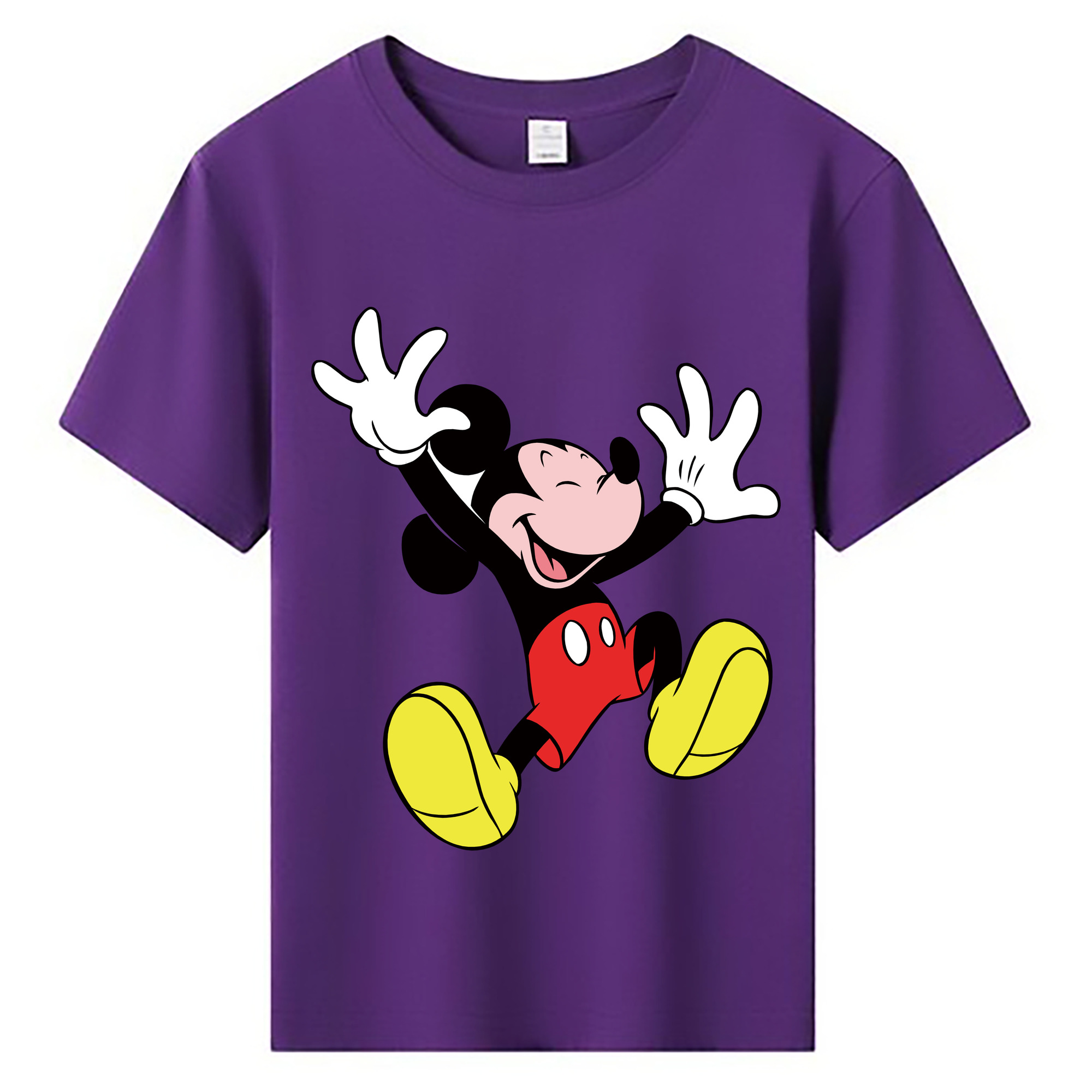 ミッキーマウス Mickey Mouse 綿100％キッズTシャツ（フロントプリント）