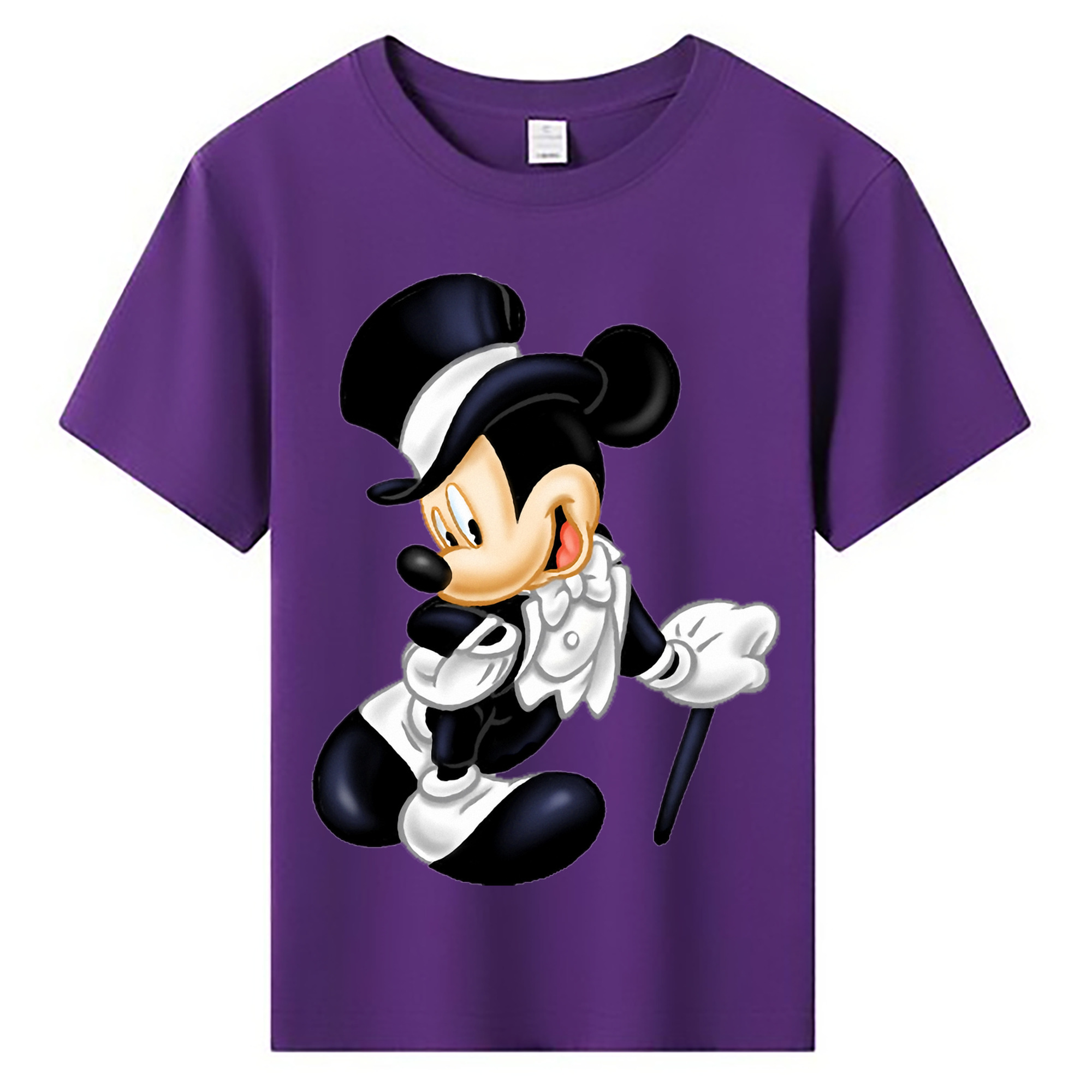 ミッキーマウス Mickey Mouse 綿100％キッズTシャツ（フロントプリント）