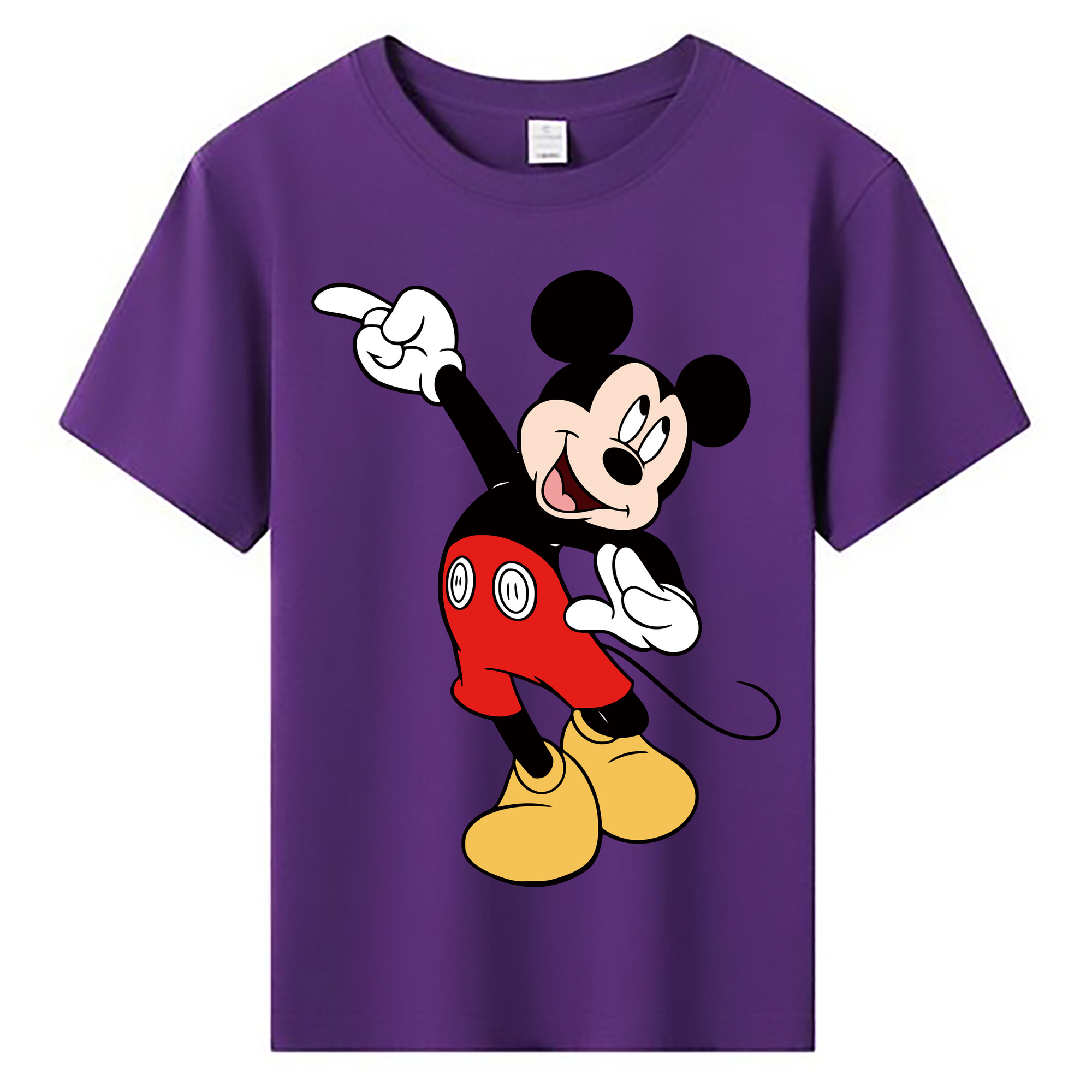ミッキーマウス Mickey Mouse 綿100％キッズTシャツ（フロントプリント）