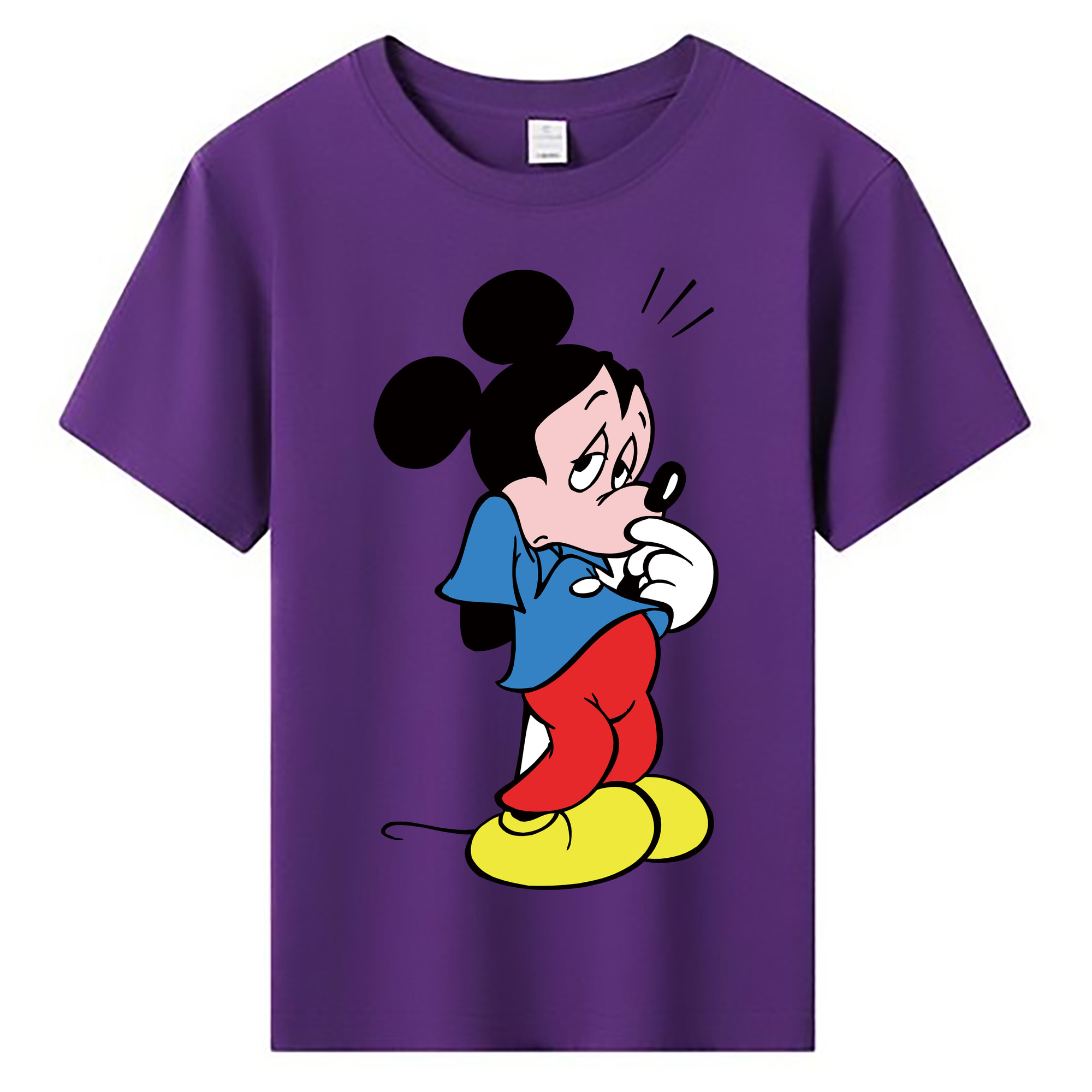 ミッキーマウス Mickey Mouse 綿100％キッズTシャツ（フロントプリント）