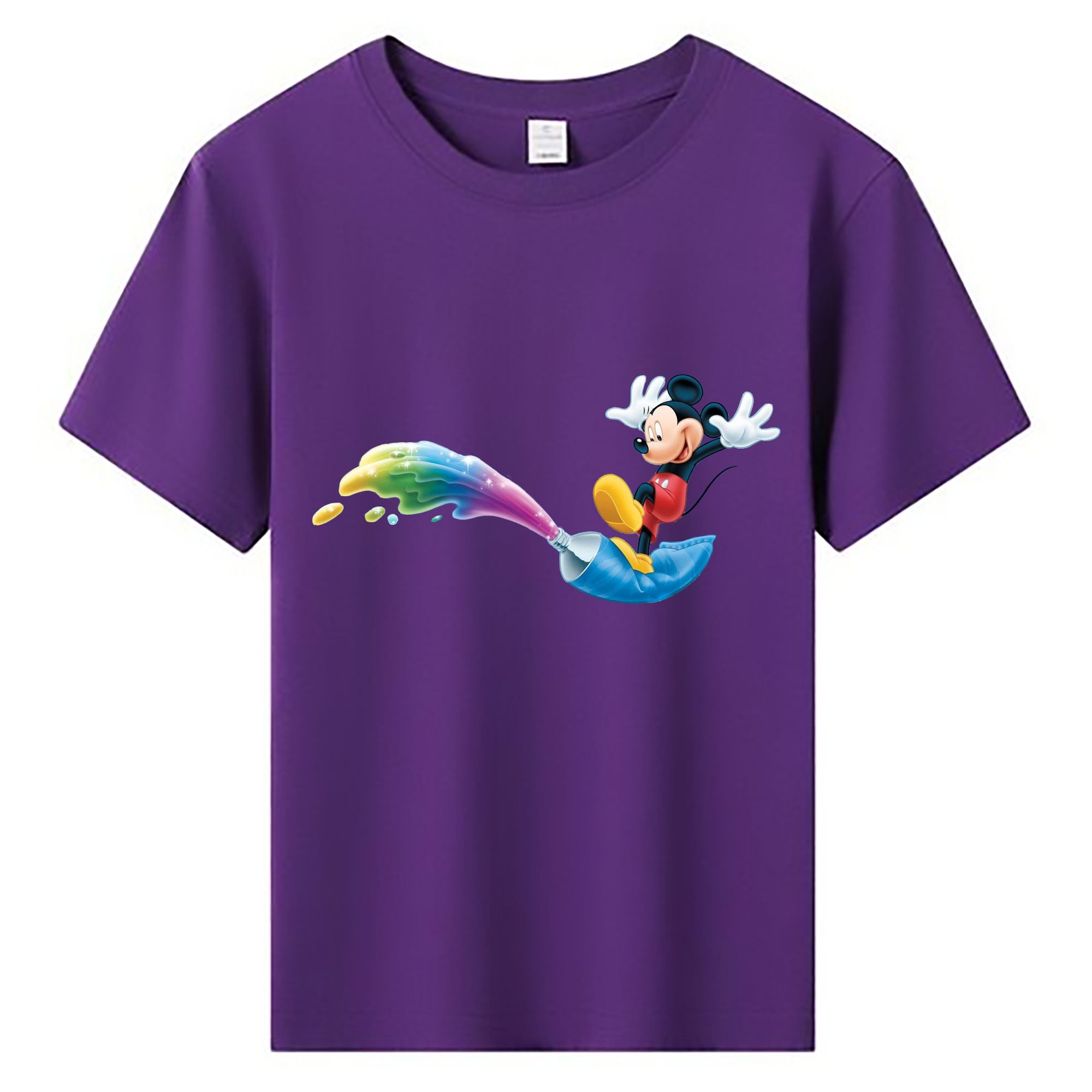 ミッキーマウス Mickey Mouse 綿100％キッズTシャツ（フロントプリント）