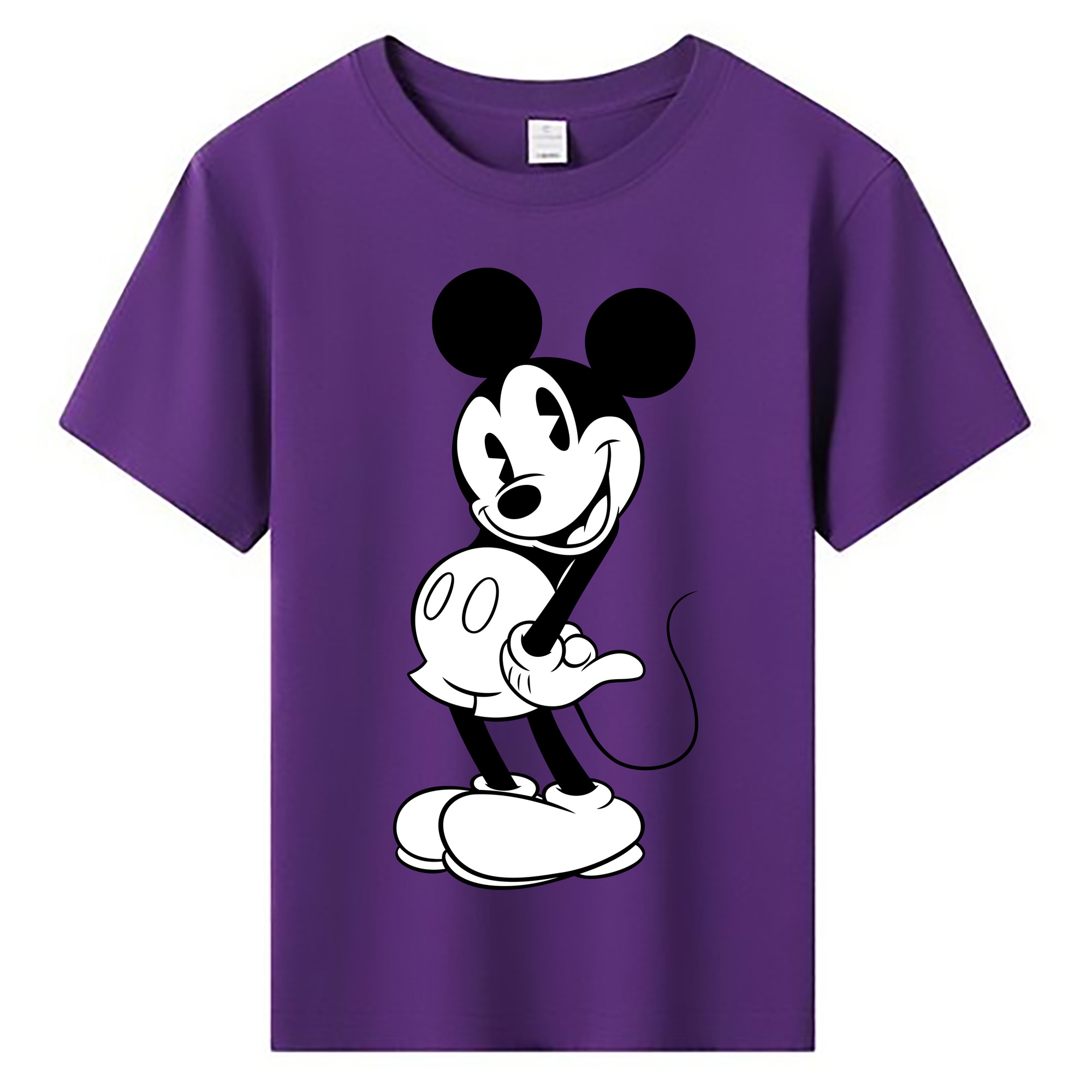 ミッキーマウス Mickey Mouse 綿100％キッズTシャツ（フロントプリント）