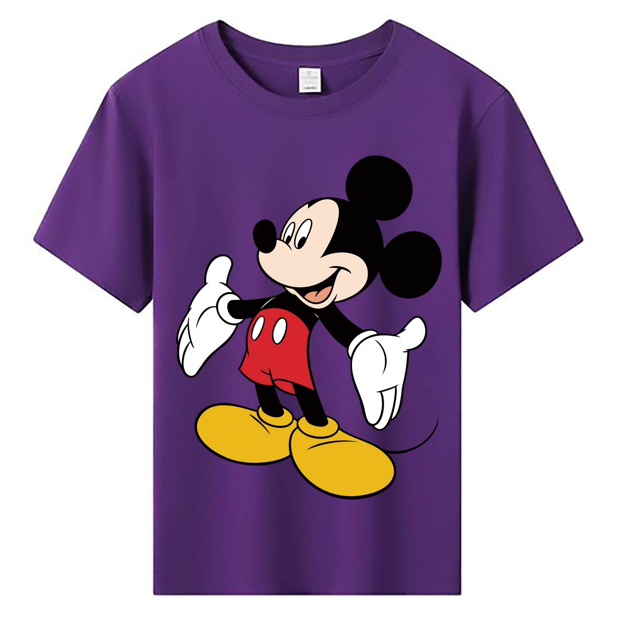 （画像用） ミッキーマウス Mickey Mouse 綿100％キッズTシャツ（フロントプリント）