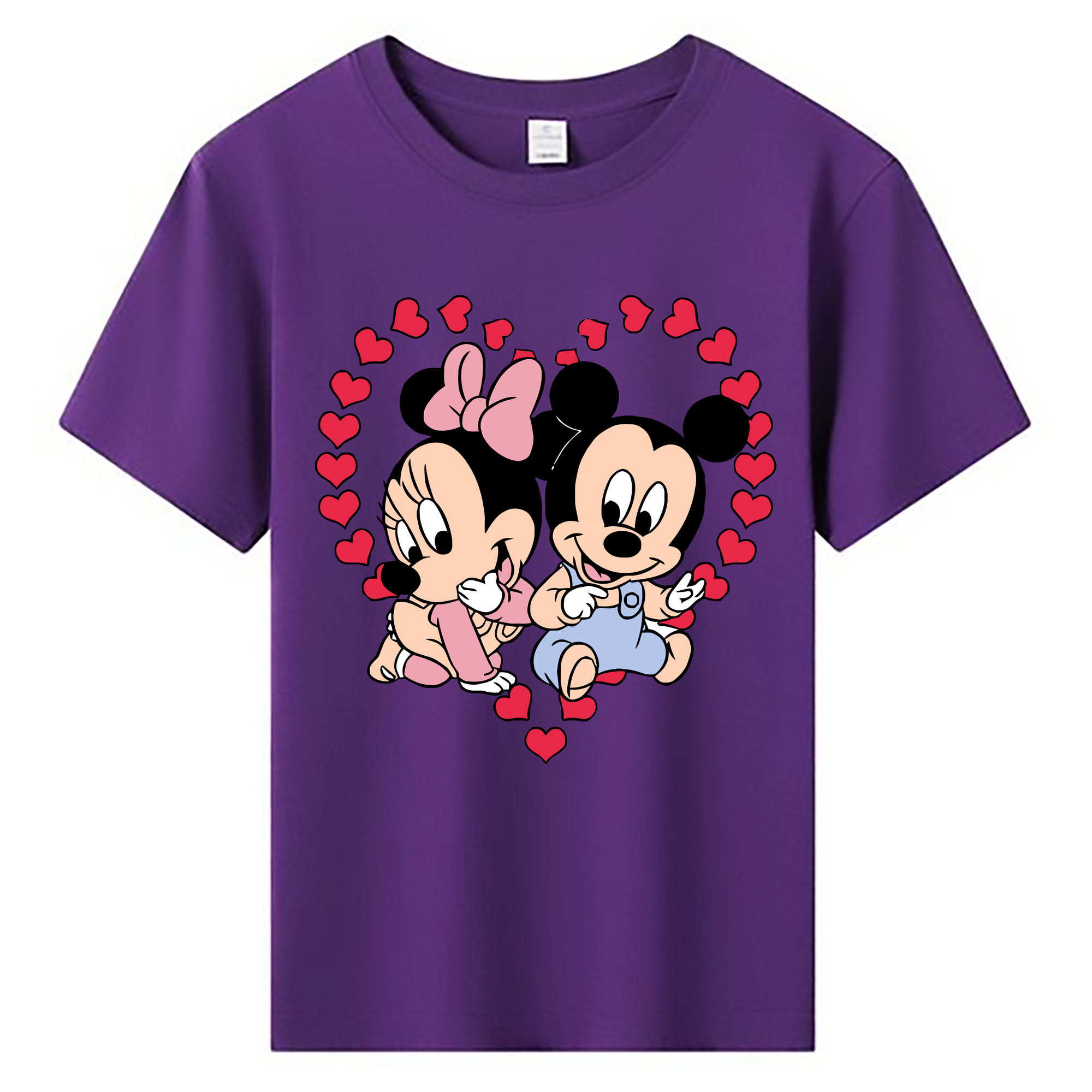 ミッキーマウス Mickey Mouse 綿100％キッズTシャツ（フロントプリント）