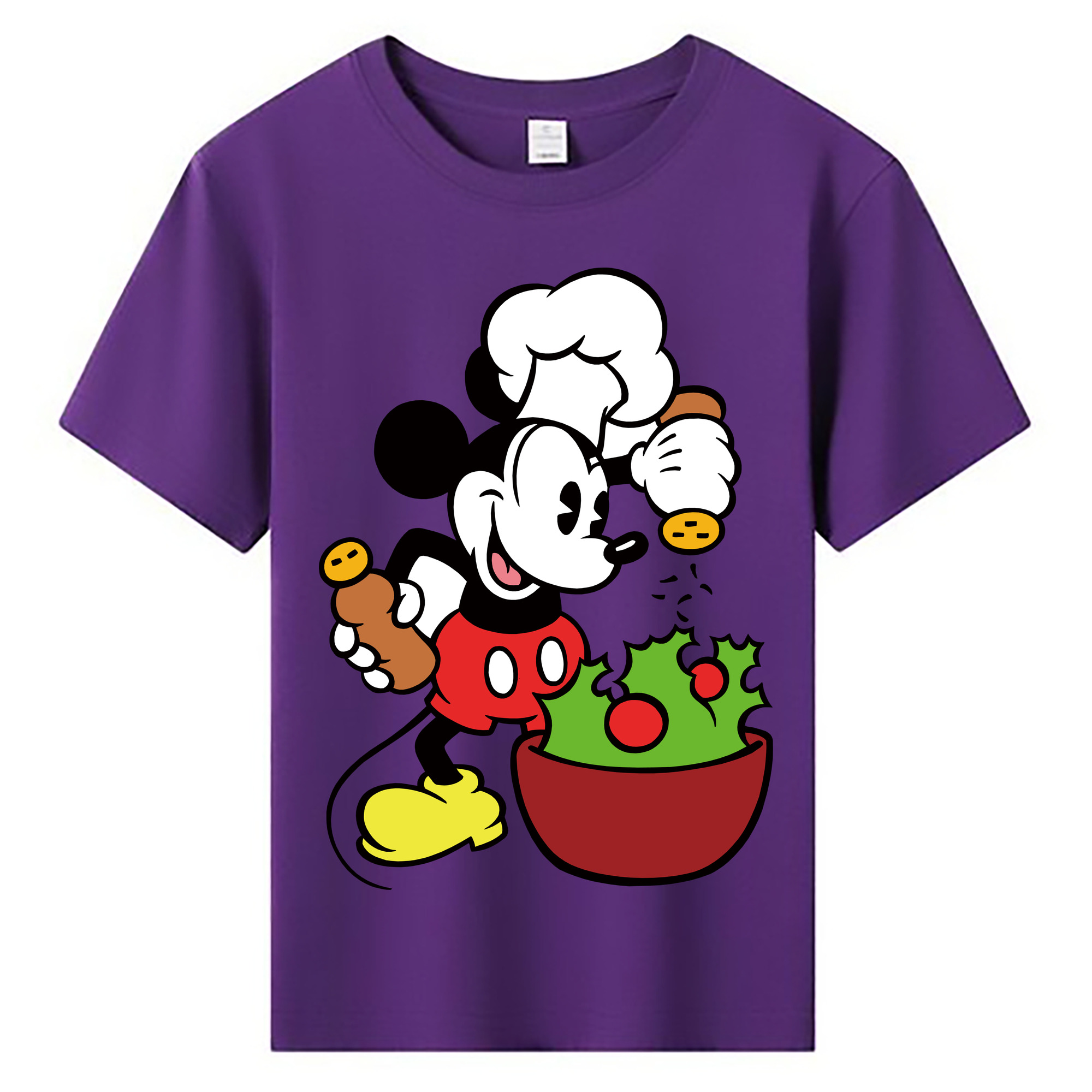 ミッキーマウス Mickey Mouse 綿100％キッズTシャツ（フロントプリント）