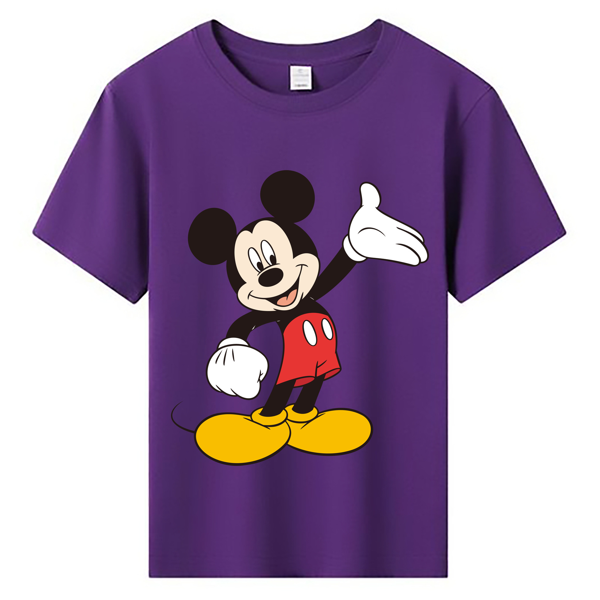 ミッキーマウス Mickey Mouse 綿100％キッズTシャツ（フロントプリント）