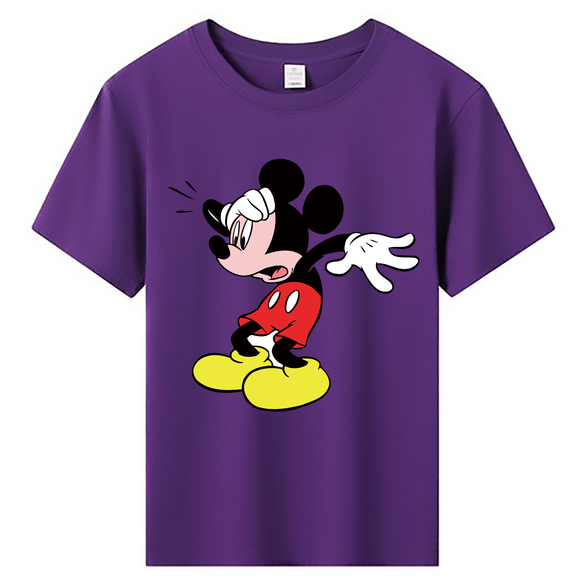 ミッキーマウス Mickey Mouse 綿100％キッズTシャツ（フロントプリント）