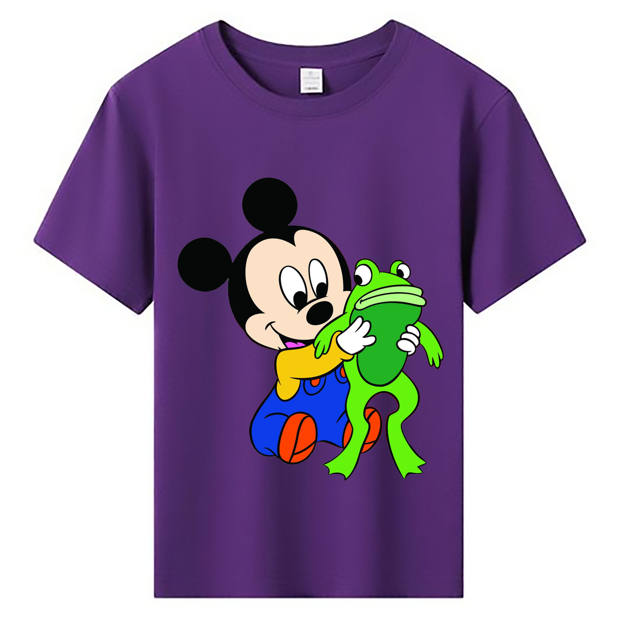 ミッキーマウス Mickey Mouse 綿100％キッズTシャツ（フロントプリント）