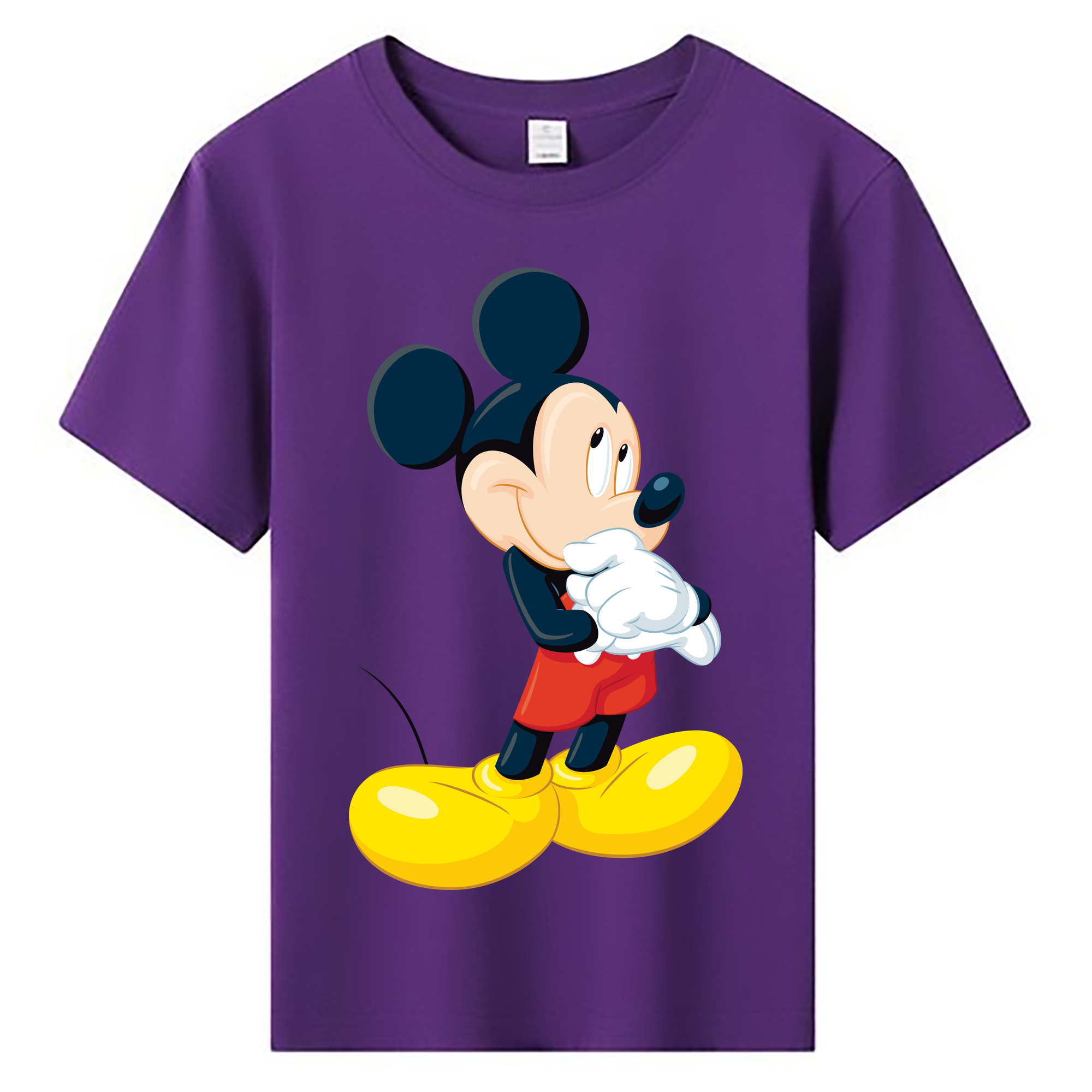 ミッキーマウス Mickey Mouse 綿100％キッズTシャツ（フロントプリント）