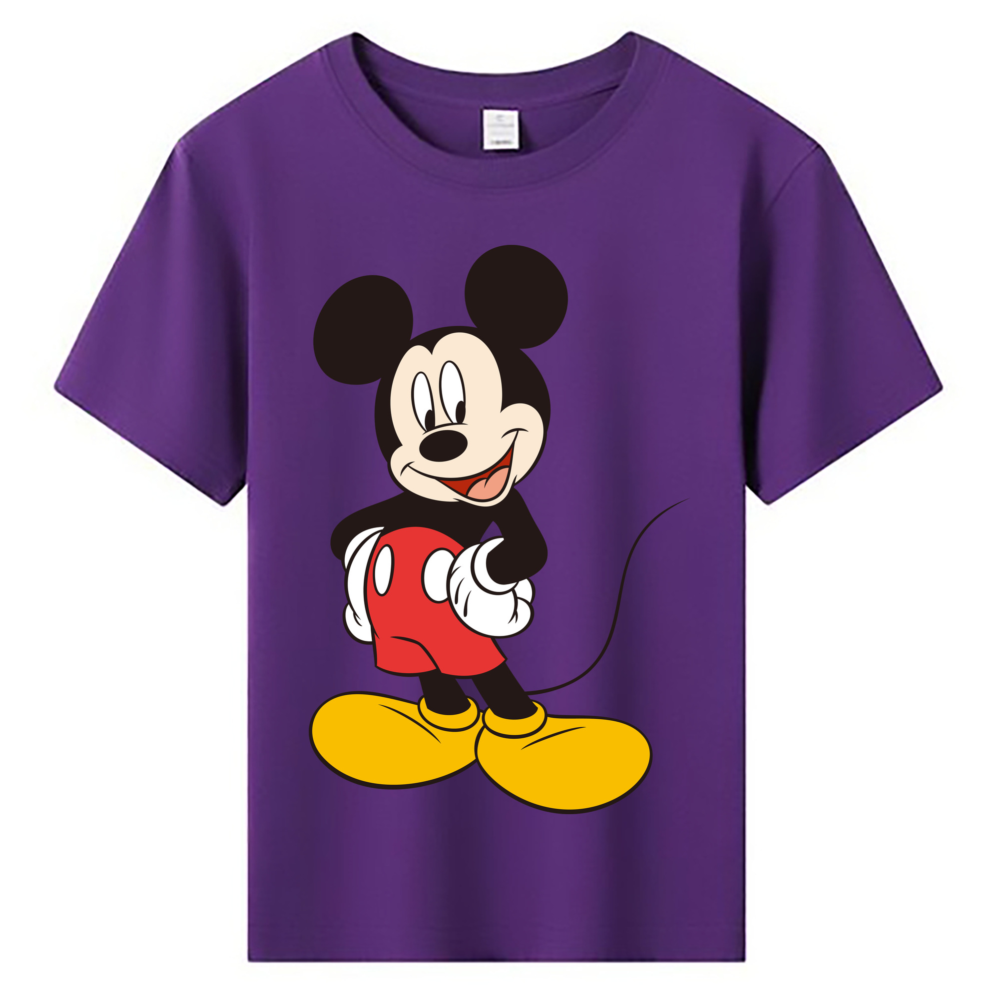 ミッキーマウス Mickey Mouse 綿100％キッズTシャツ（フロントプリント）