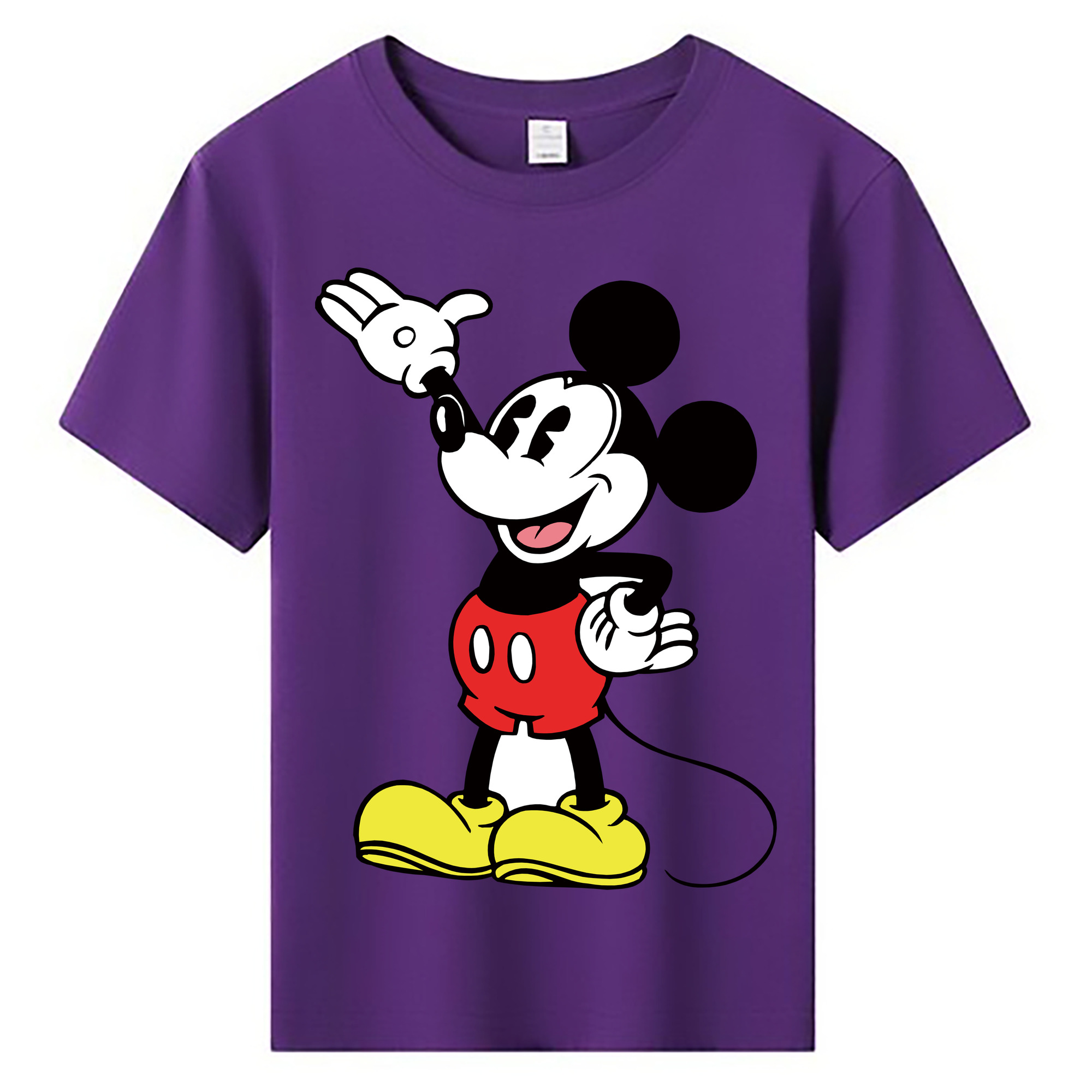 ミッキーマウス Mickey Mouse 綿100％キッズTシャツ（フロントプリント）
