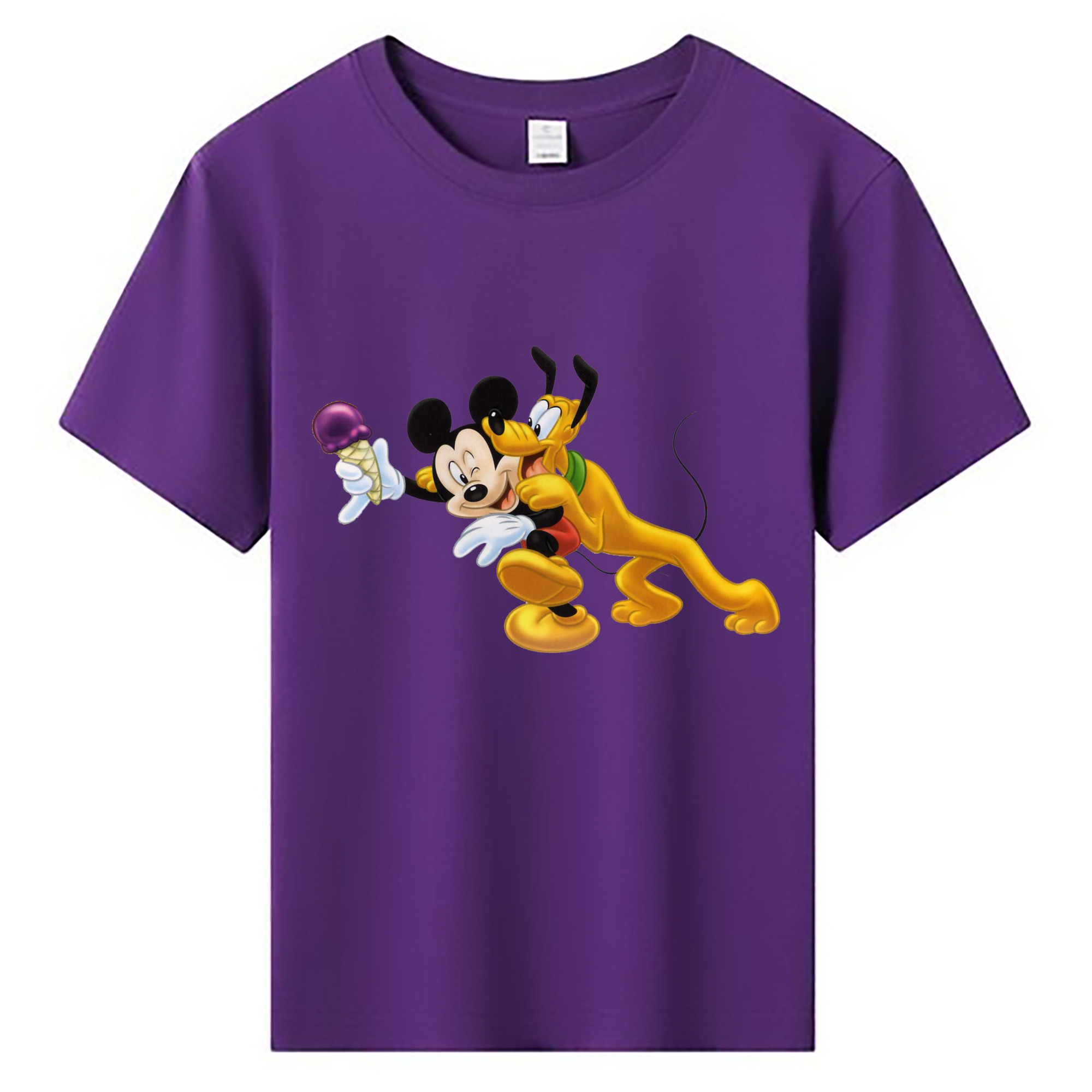 ミッキーマウス Mickey Mouse 綿100％キッズTシャツ（フロントプリント）