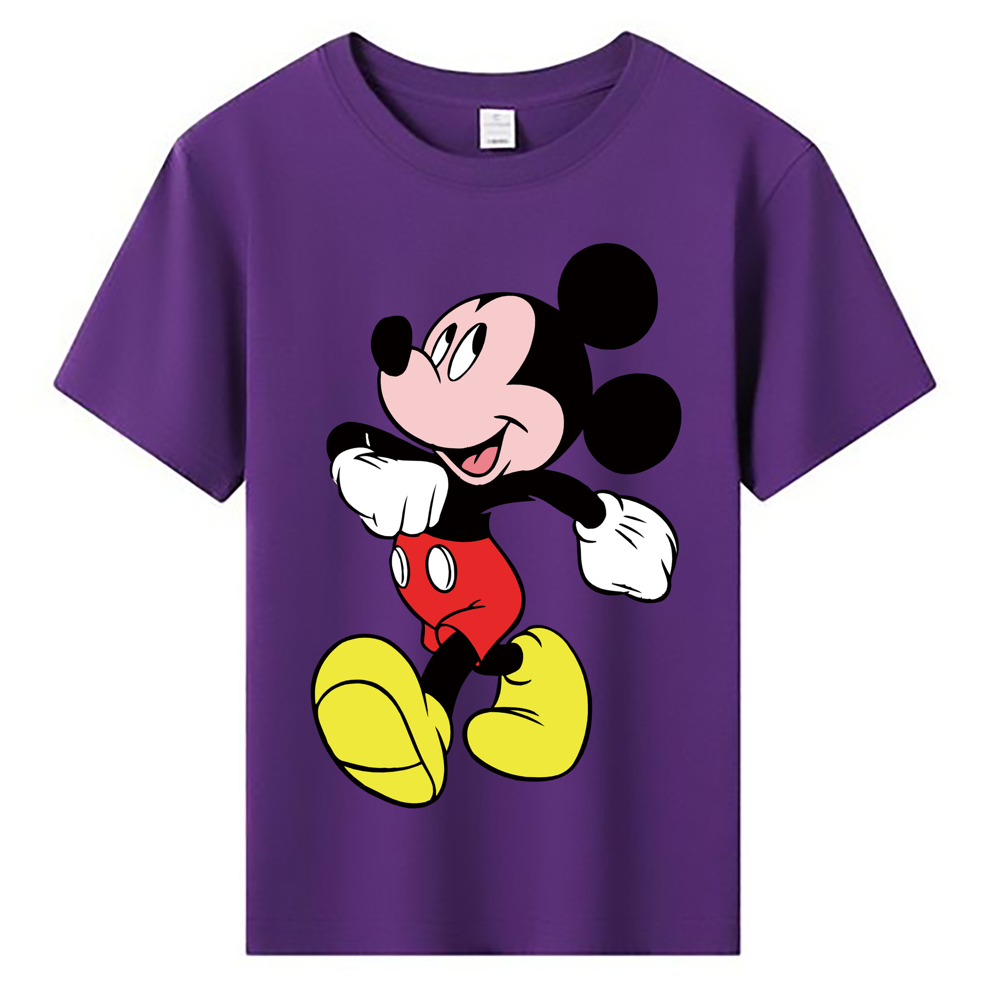 ミッキーマウス Mickey Mouse 綿100％キッズTシャツ（フロントプリント）