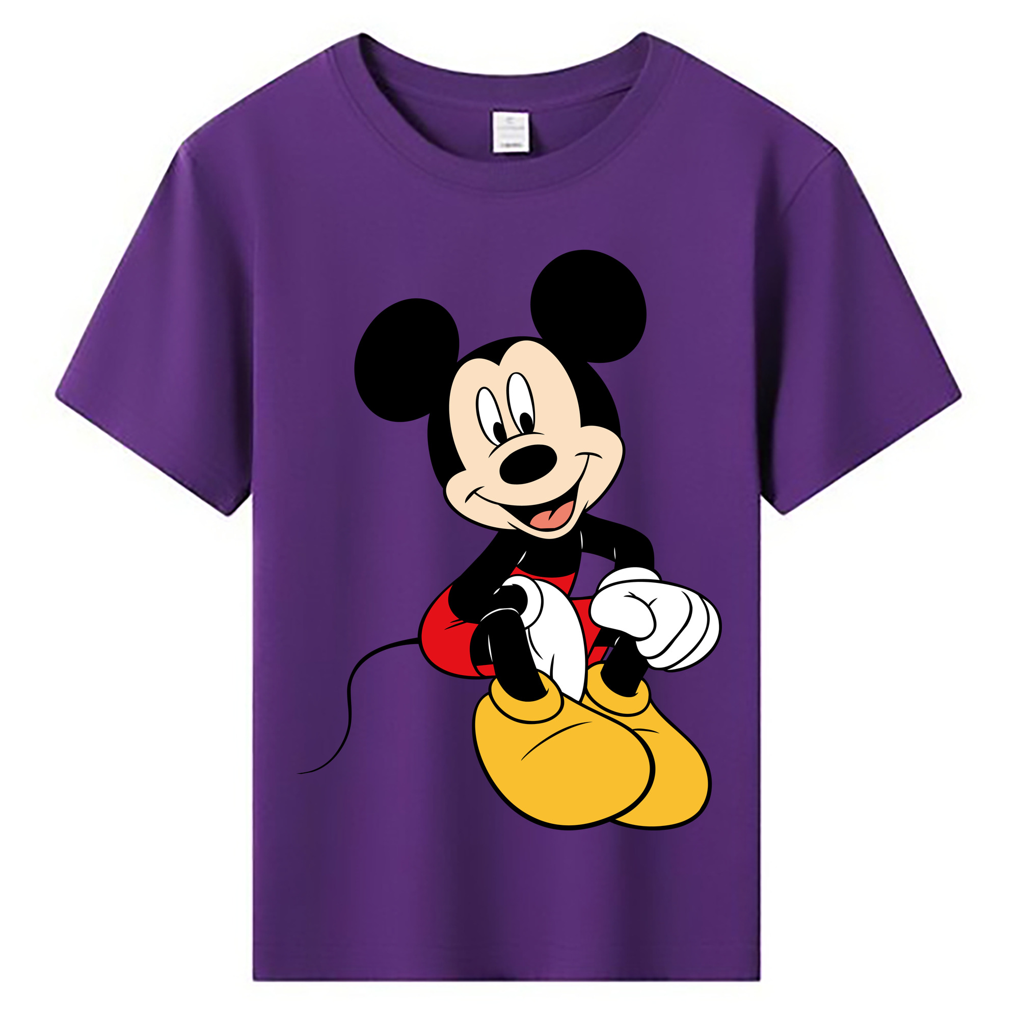 ミッキーマウス Mickey Mouse 綿100％キッズTシャツ（フロントプリント）