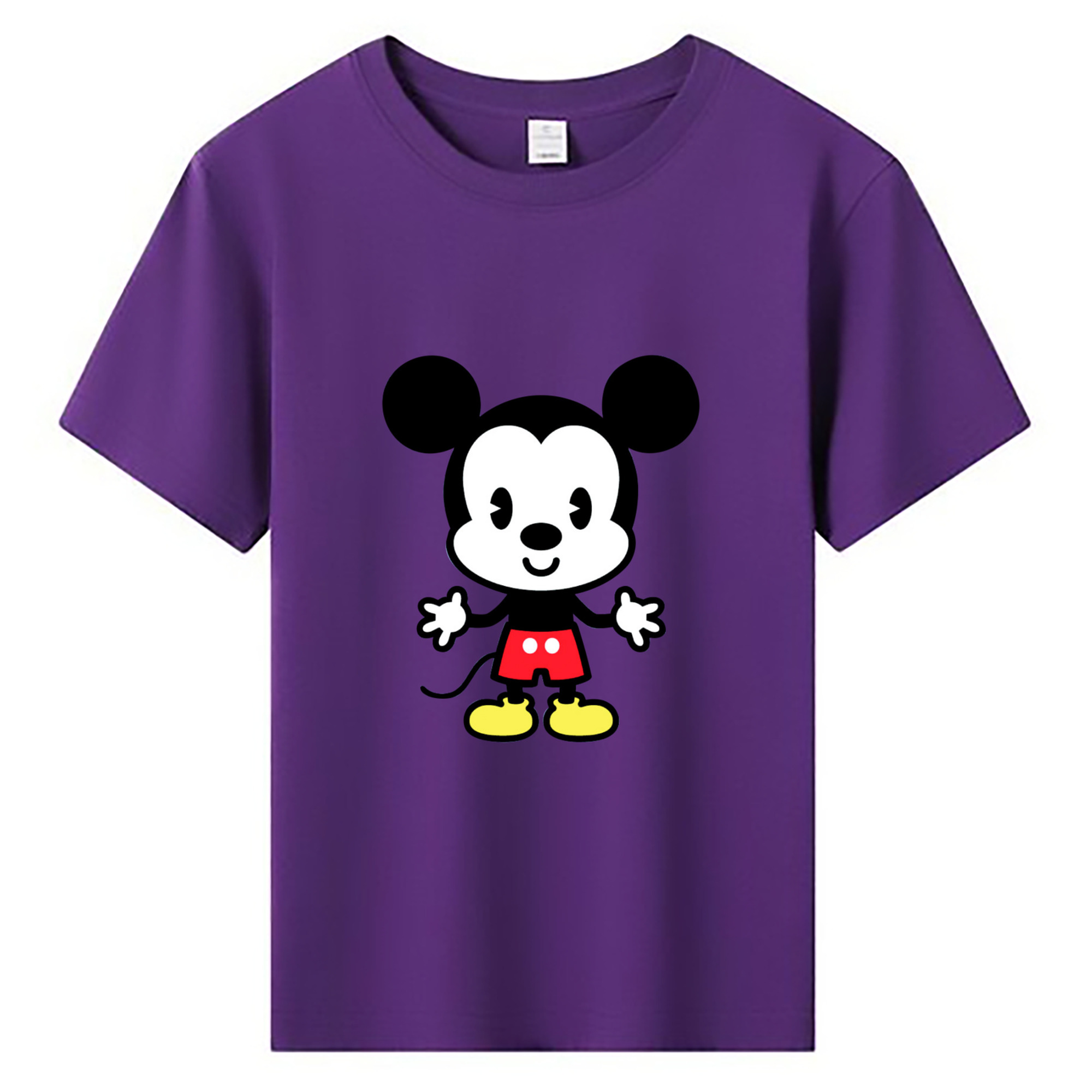 ミッキーマウス Mickey Mouse 綿100％キッズTシャツ（フロントプリント）