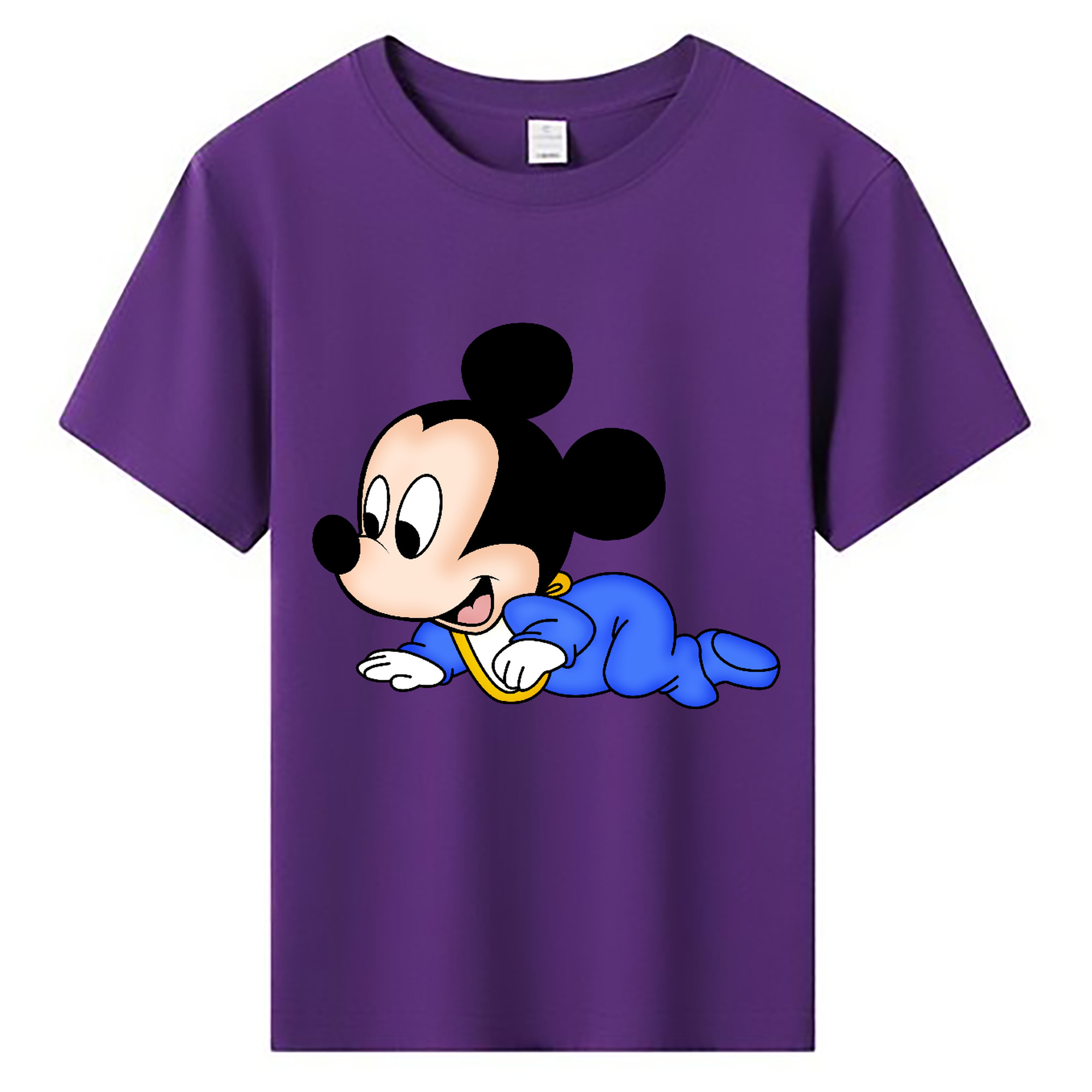 ミッキーマウス Mickey Mouse 綿100％キッズTシャツ（フロントプリント）