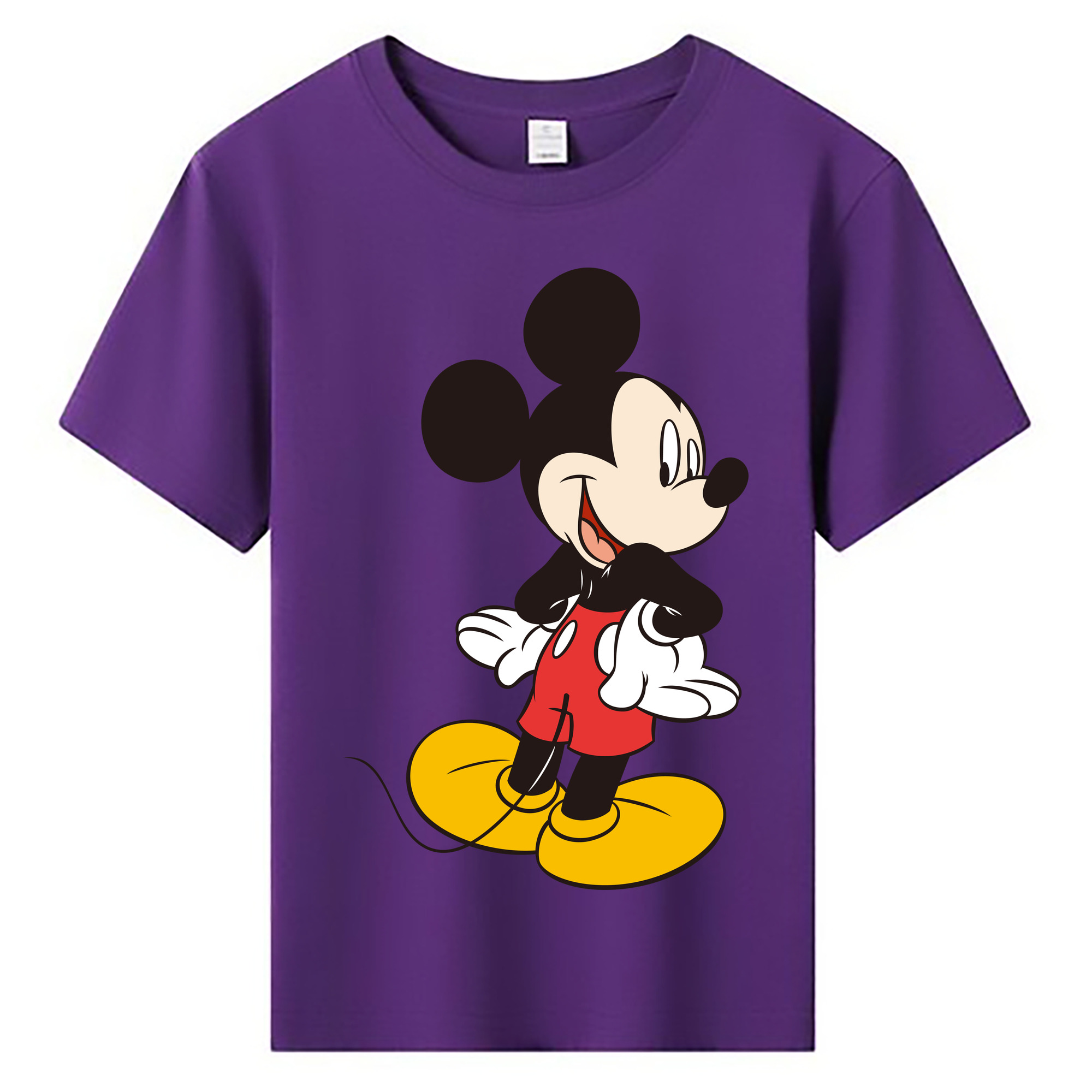 ミッキーマウス Mickey Mouse 綿100％キッズTシャツ（フロントプリント）