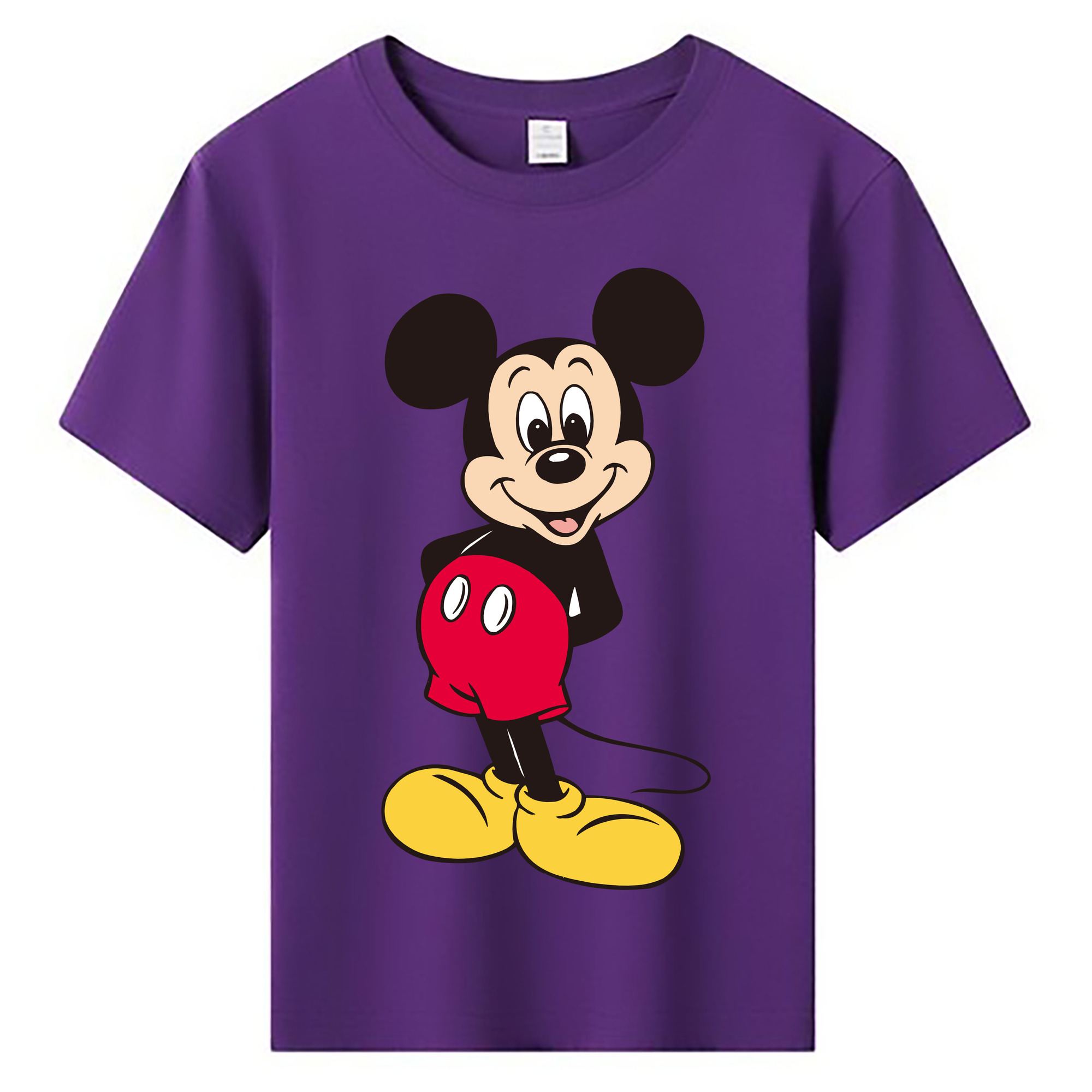 ミッキーマウス Mickey Mouse 綿100％キッズTシャツ（フロントプリント）