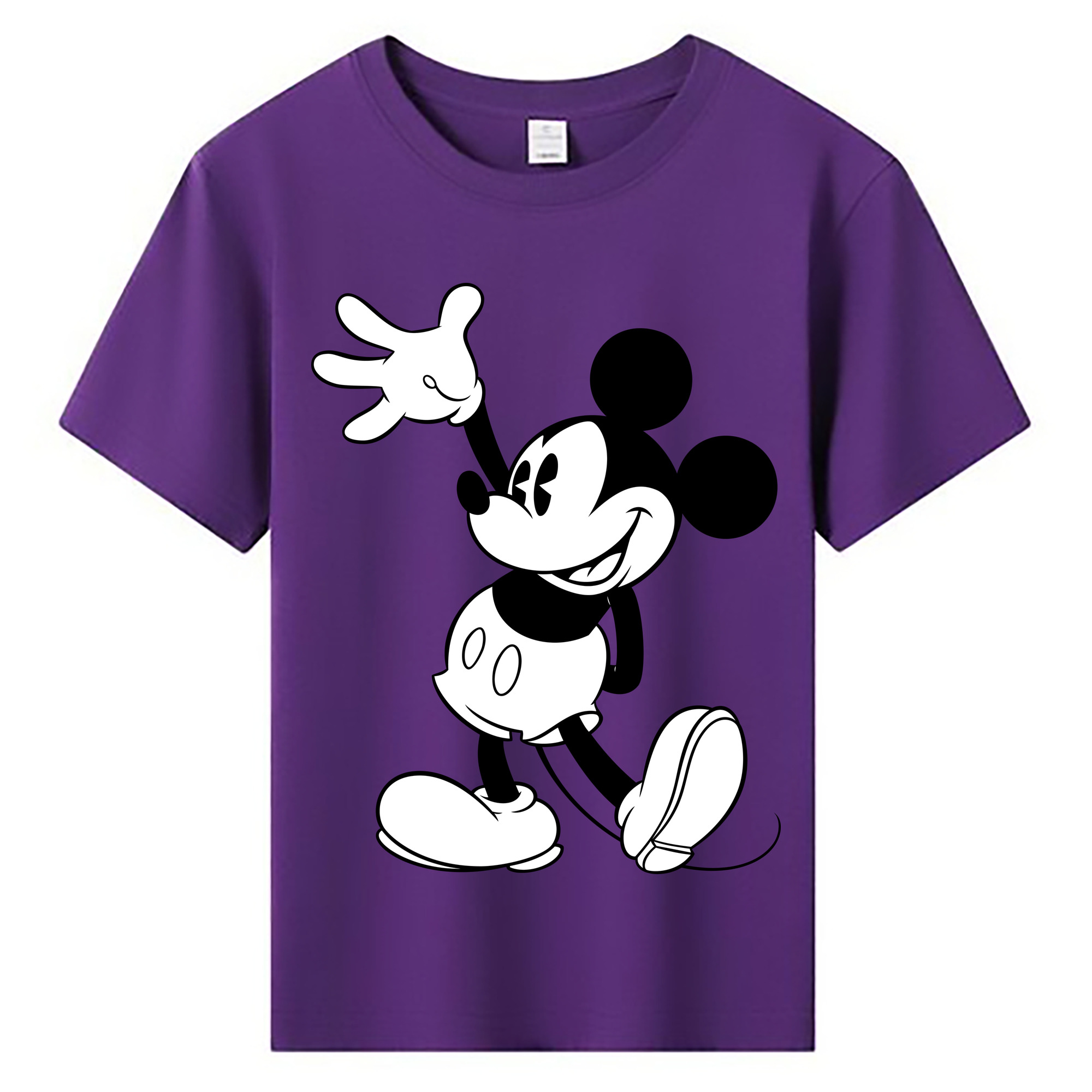 ミッキーマウス Mickey Mouse 綿100％キッズTシャツ（フロントプリント）