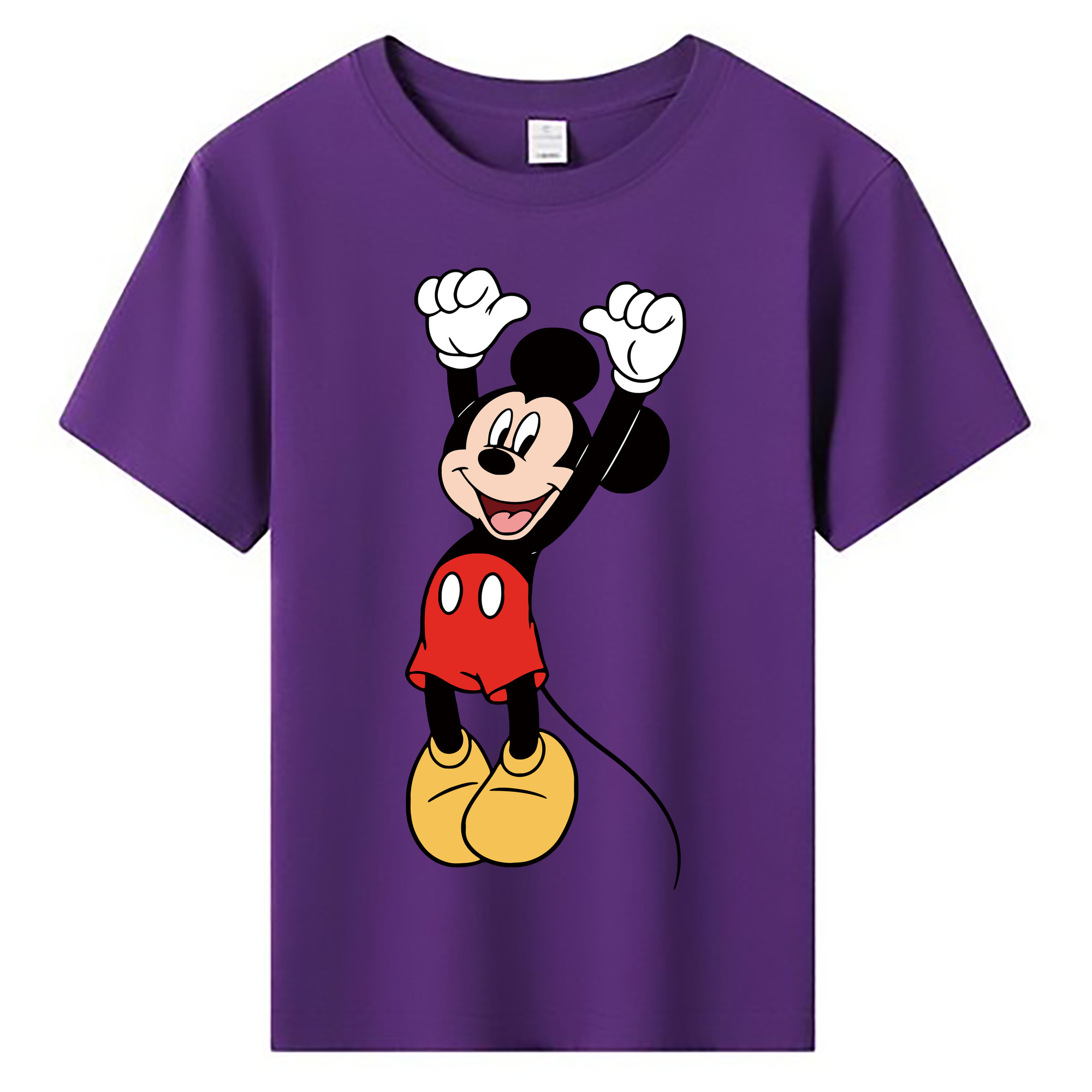 ミッキーマウス Mickey Mouse 綿100％キッズTシャツ（フロントプリント）