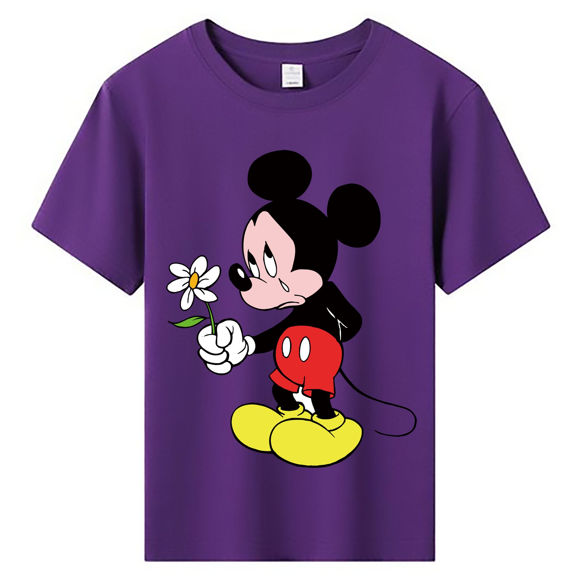 ミッキーマウス Mickey Mouse 綿100％キッズTシャツ（フロントプリント）