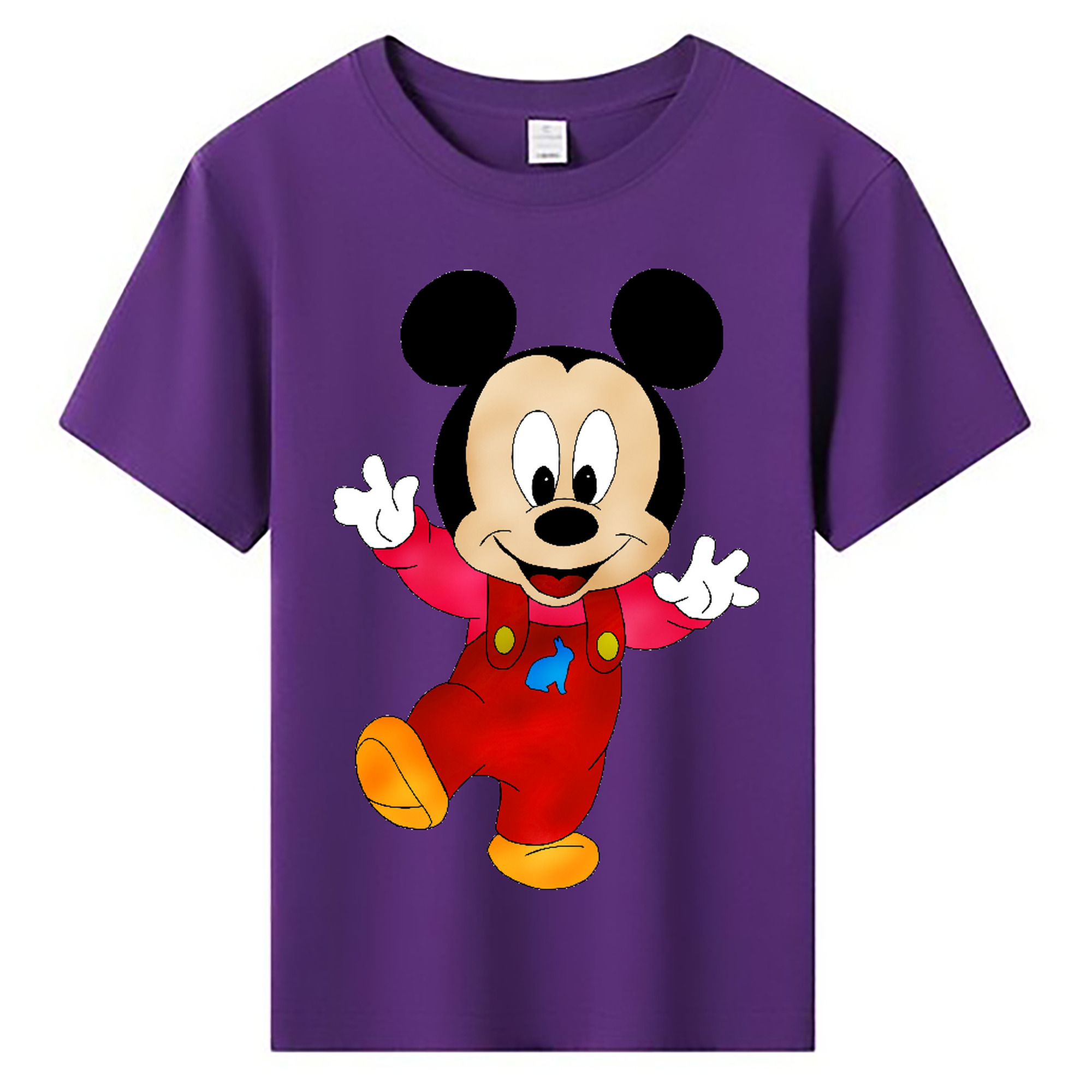 ミッキーマウス Mickey Mouse 綿100％キッズTシャツ（フロントプリント）