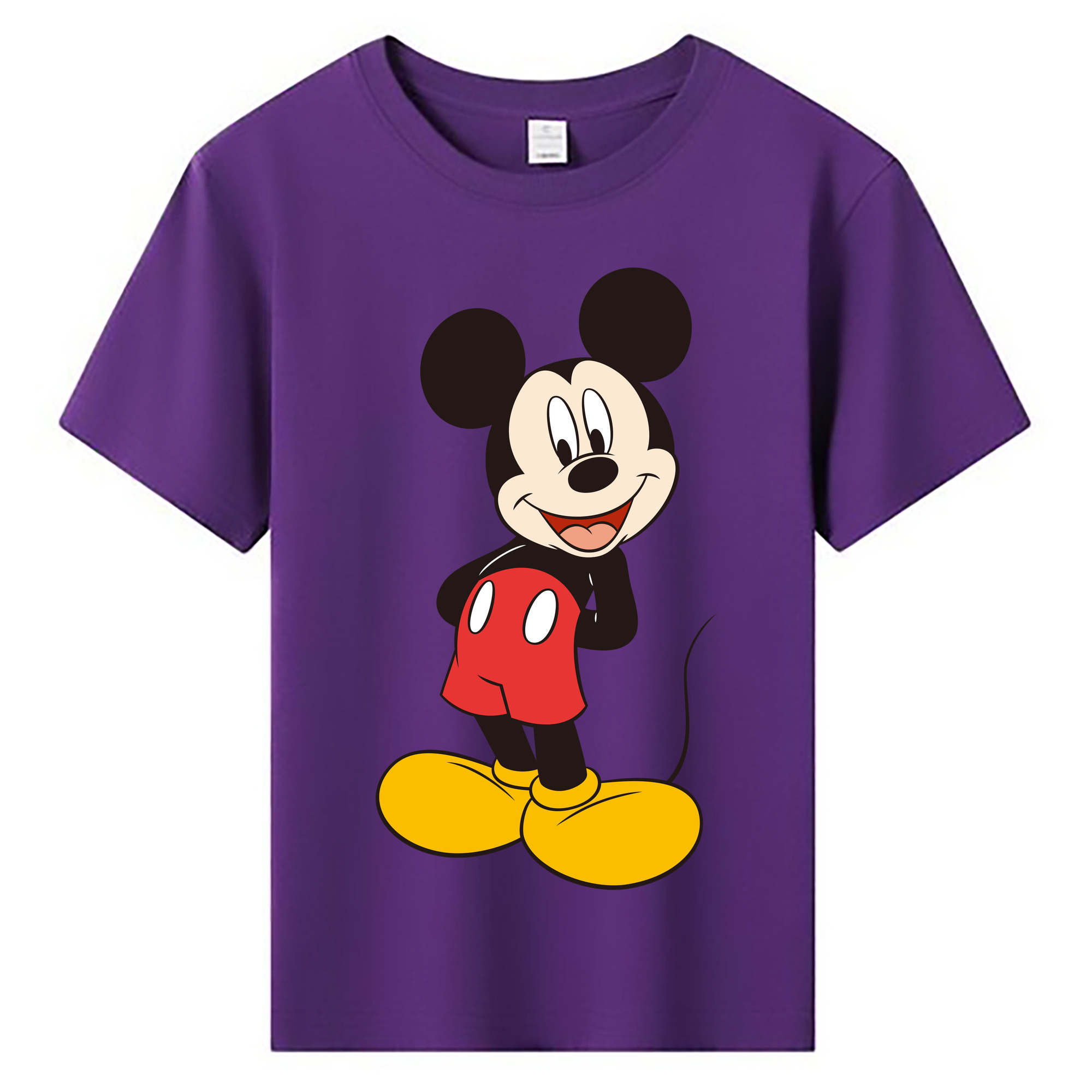 ミッキーマウス Mickey Mouse 綿100％キッズTシャツ（フロントプリント）