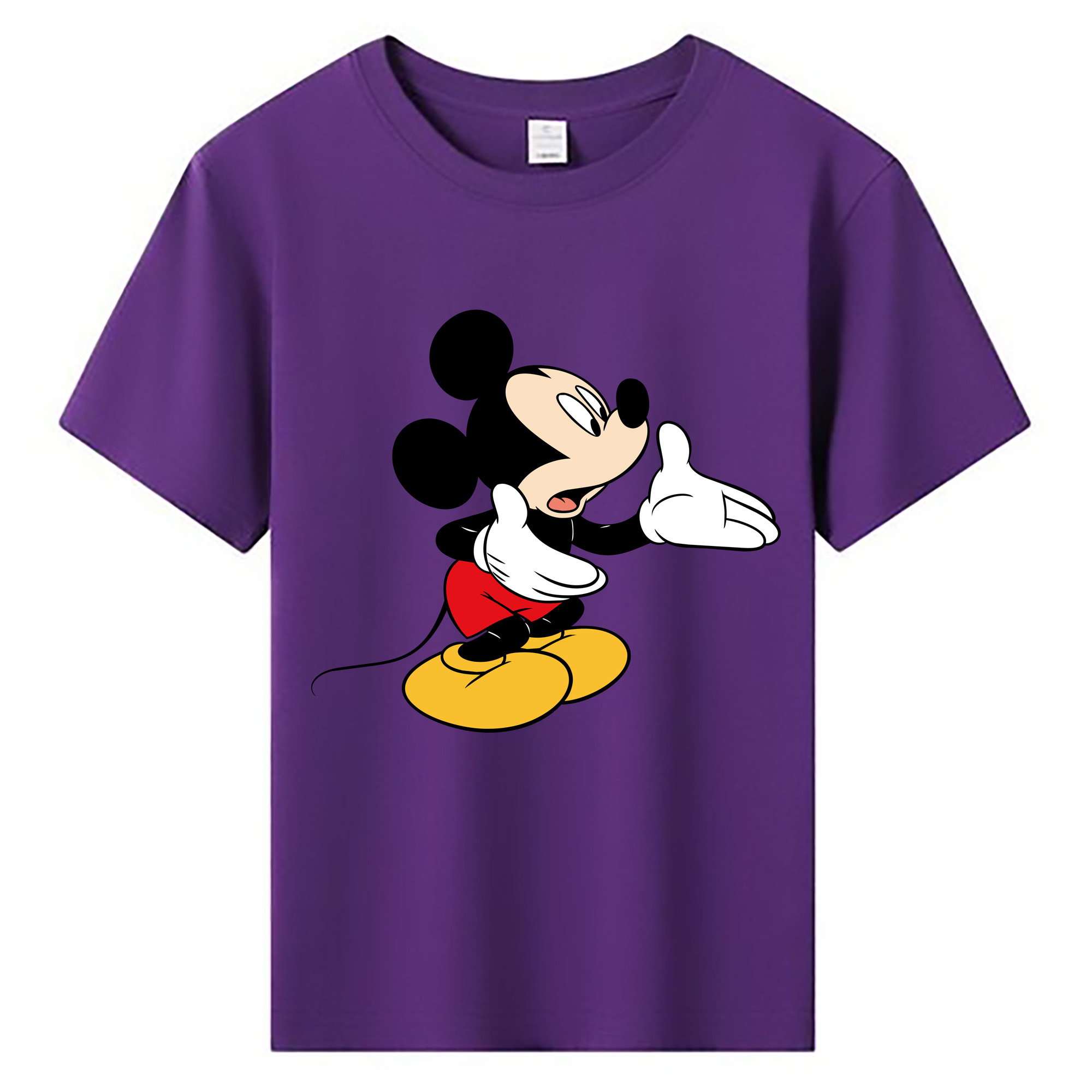 ミッキーマウス Mickey Mouse 綿100％キッズTシャツ（フロントプリント）