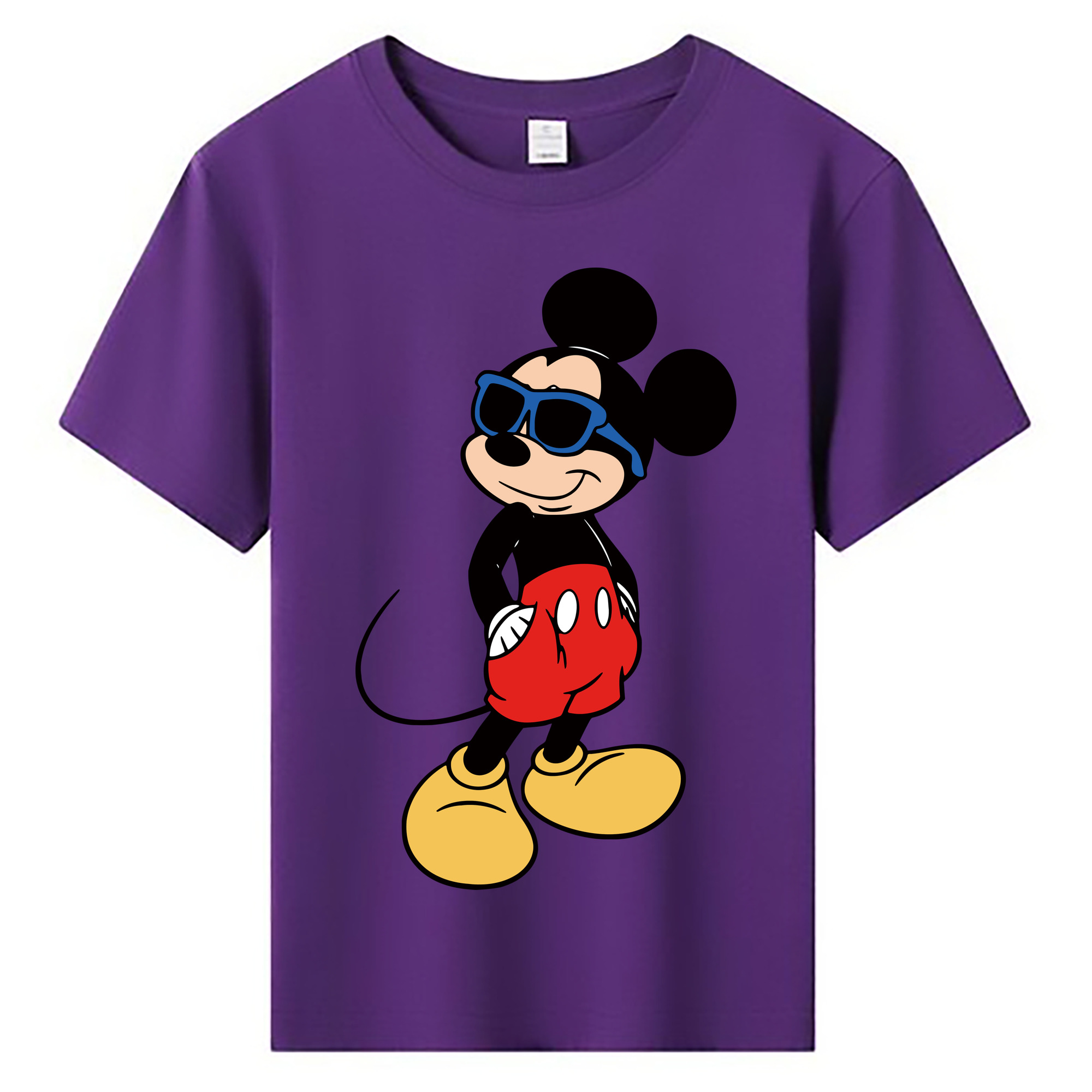ミッキーマウス Mickey Mouse 綿100％キッズTシャツ（フロントプリント）